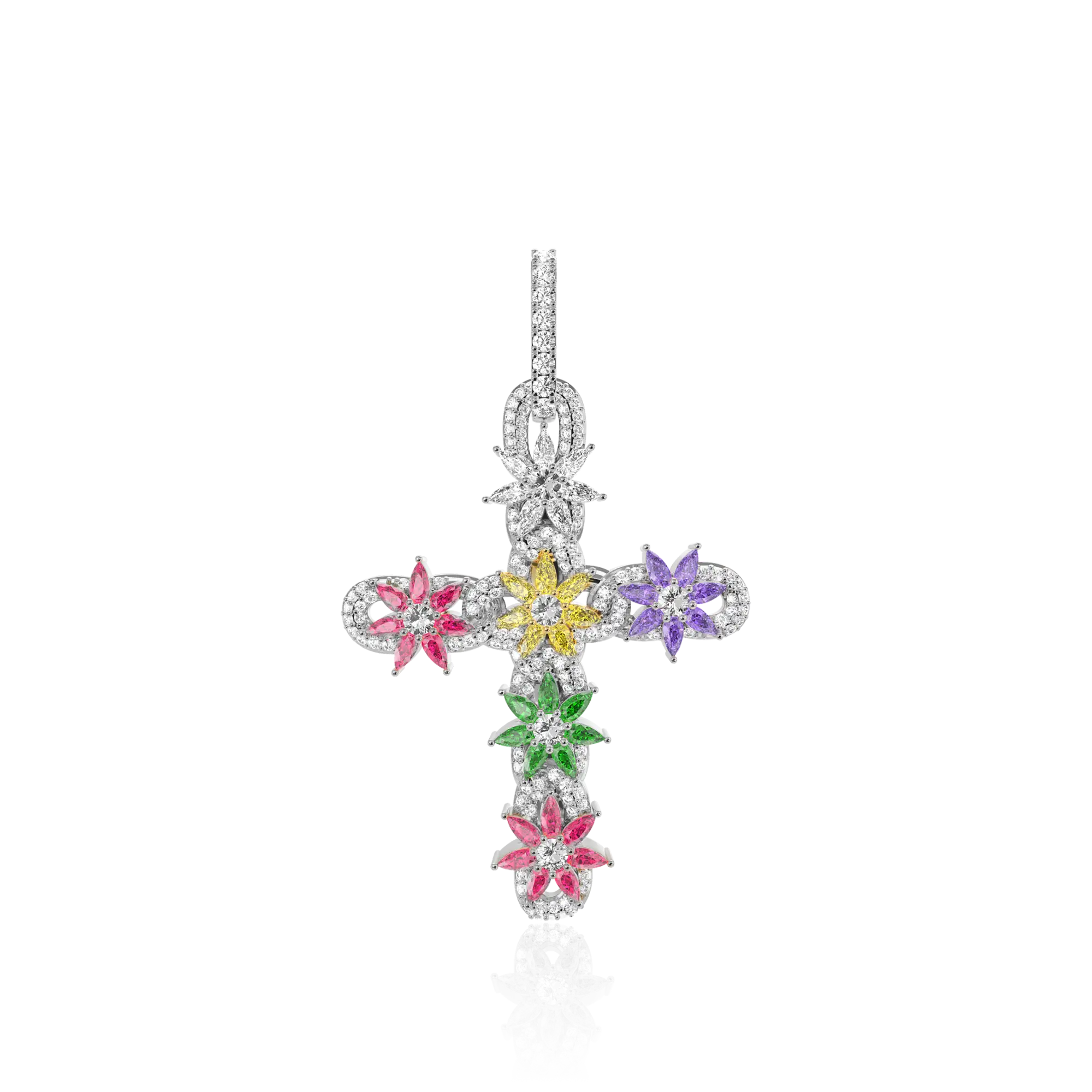 Lily Infinity Cross Pendant