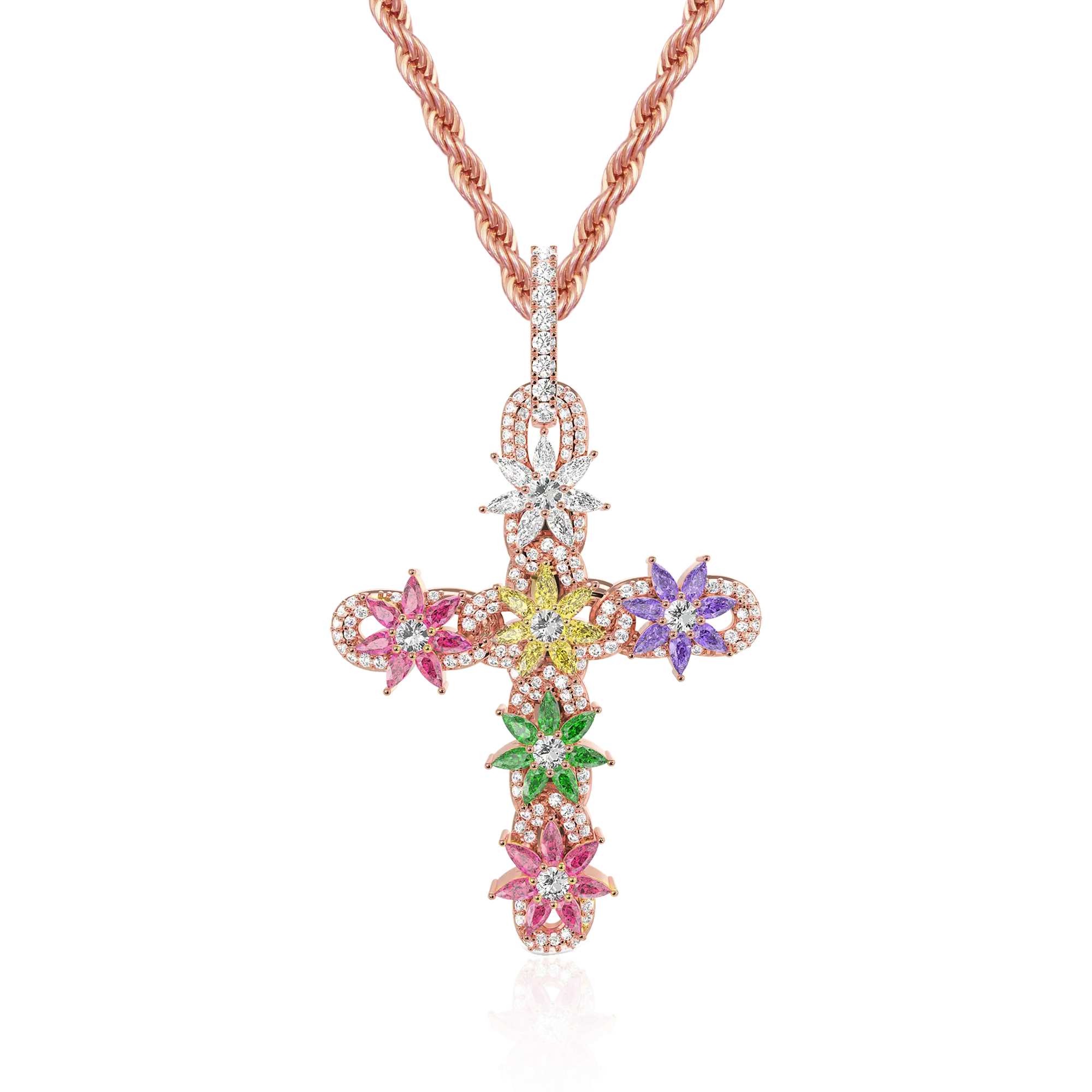 Lily Infinity Cross Pendant - Image 14