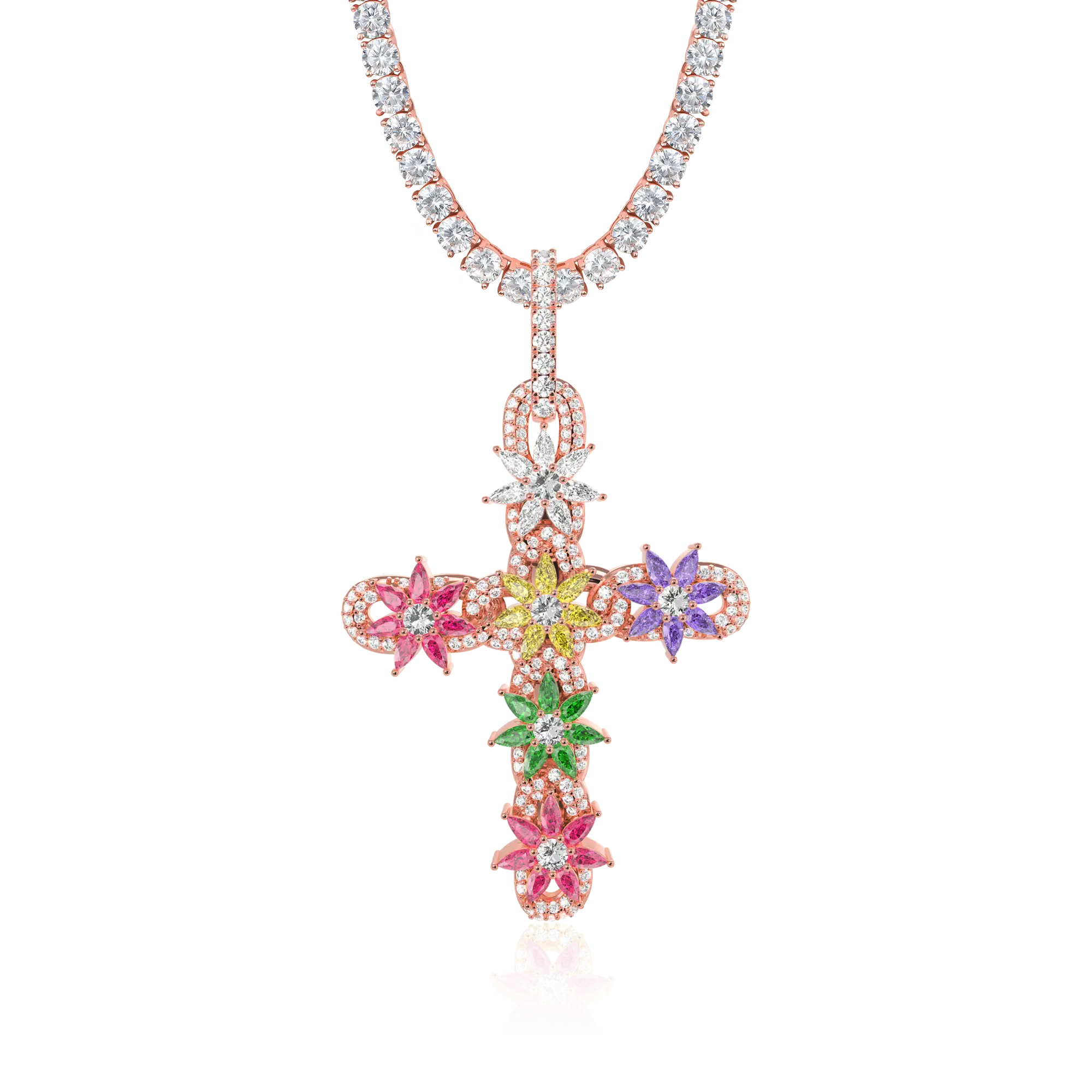 Lily Infinity Cross Pendant - Image 15