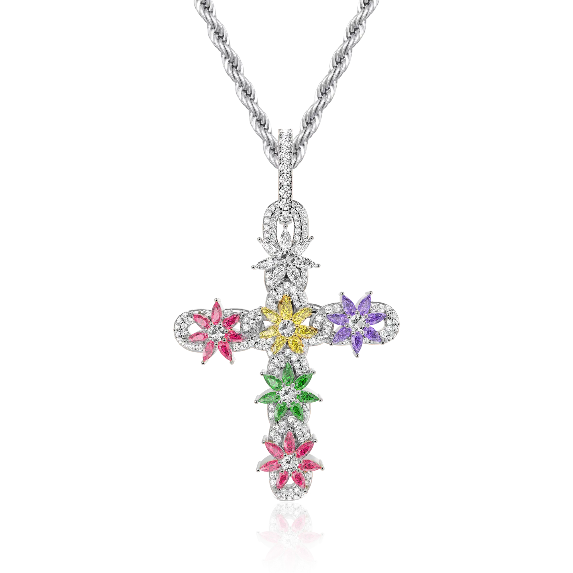 Lily Infinity Cross Pendant - Image 2