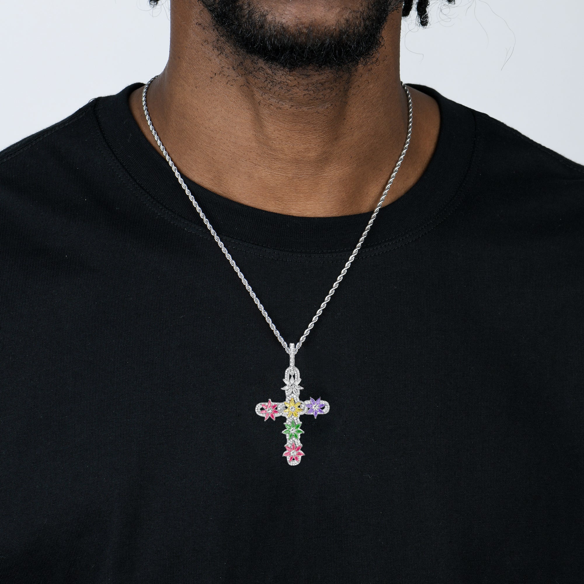 Lily Infinity Cross Pendant - Image 3
