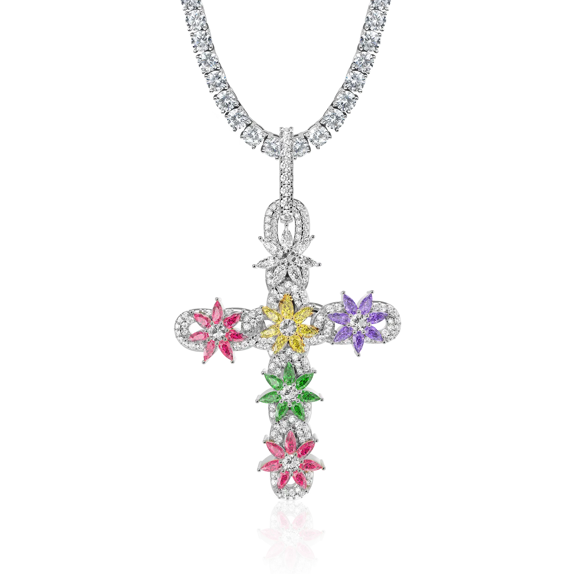 Lily Infinity Cross Pendant - Image 4