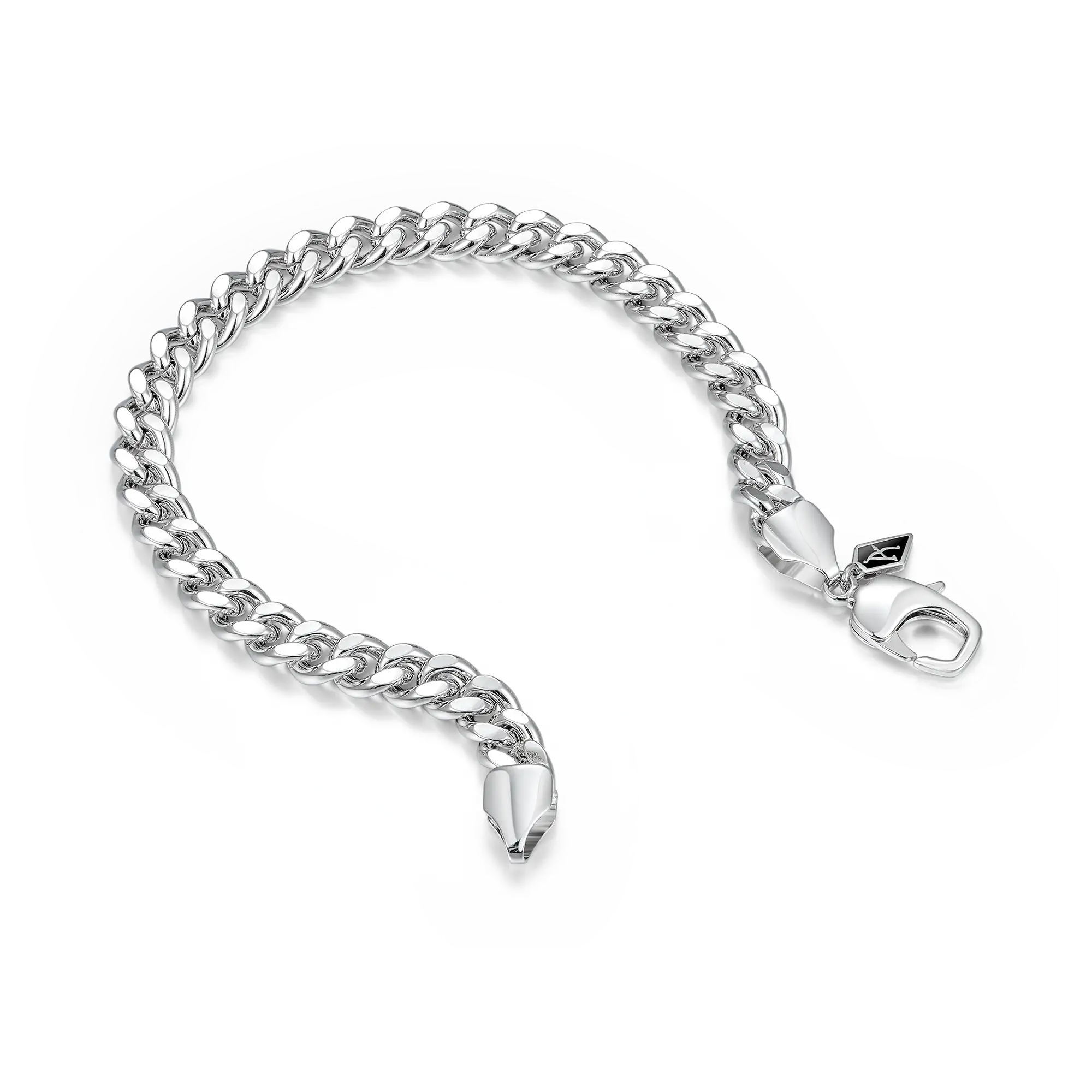 Miami Micro Cuban Curb Bracelet - White Gold - Image 10