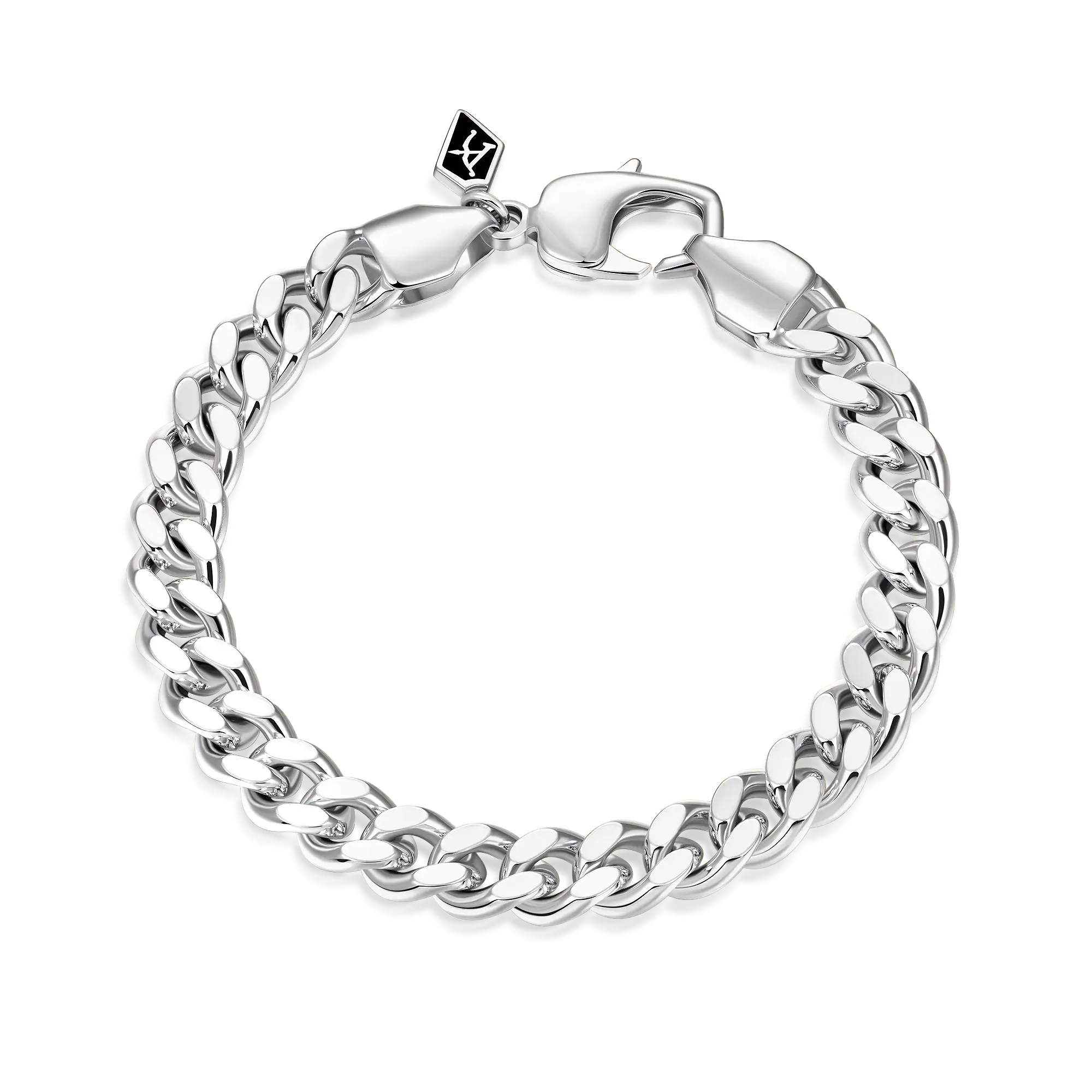 Miami Micro Cuban Curb Bracelet - White Gold - Image 8