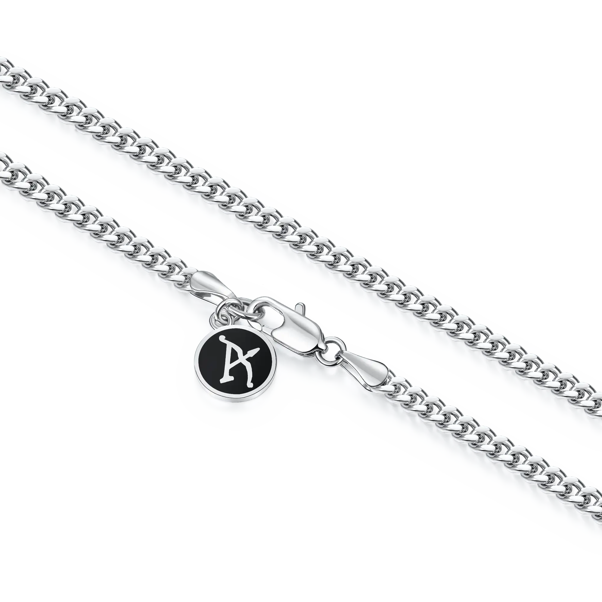 3.5mm Miami Micro Cuban Curb Chain - White Gold - Image 6
