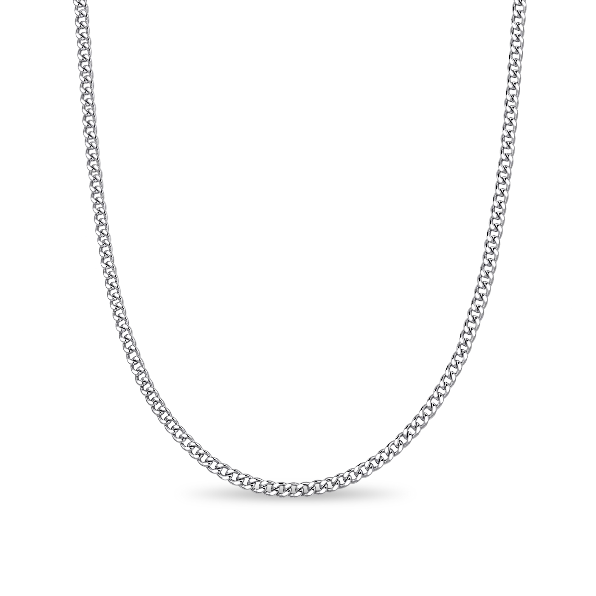 Miami White Gold Micro Cuban Curb Chain - 3.5mm