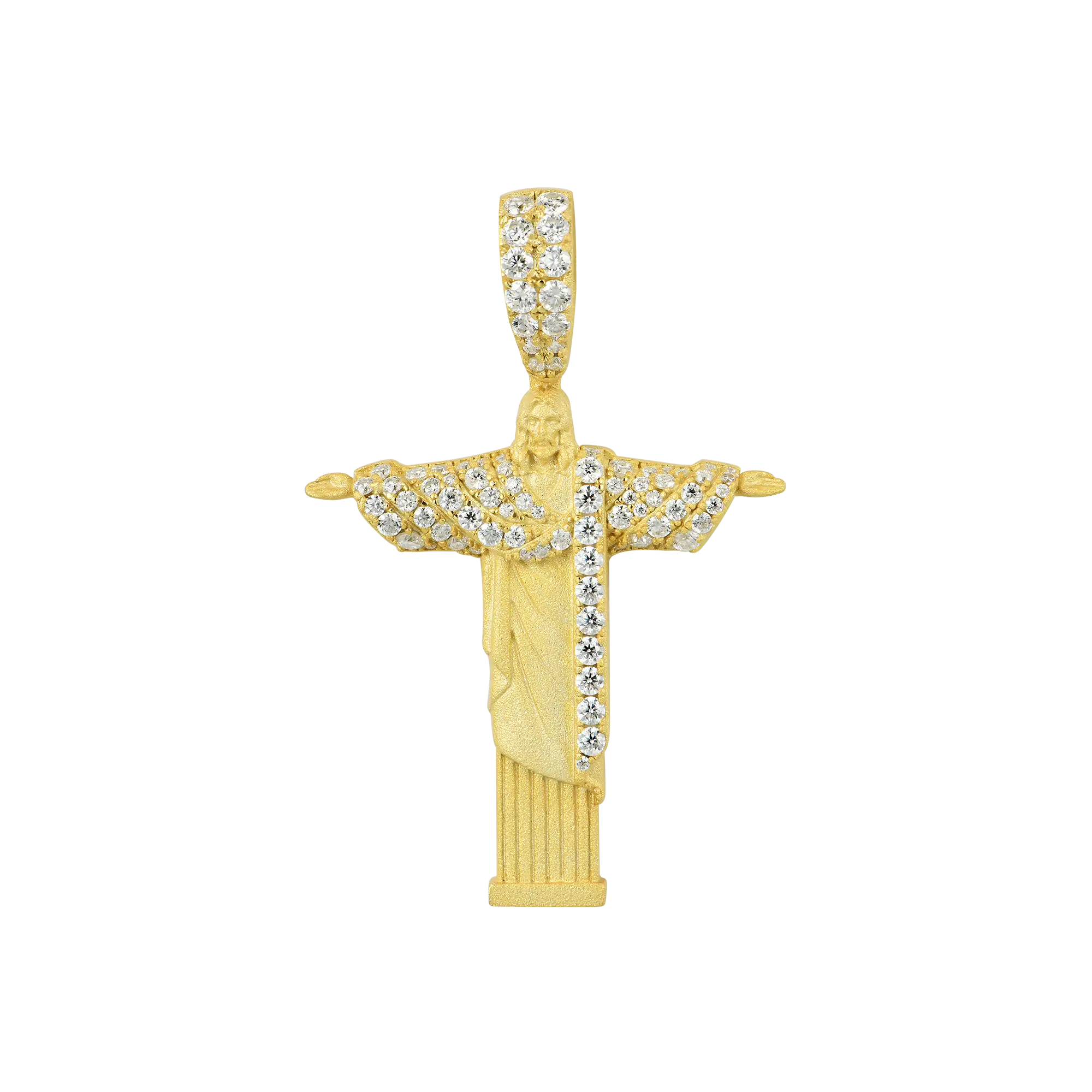 Moissanite Cristo Redentor Pendant - Micro - Image 3