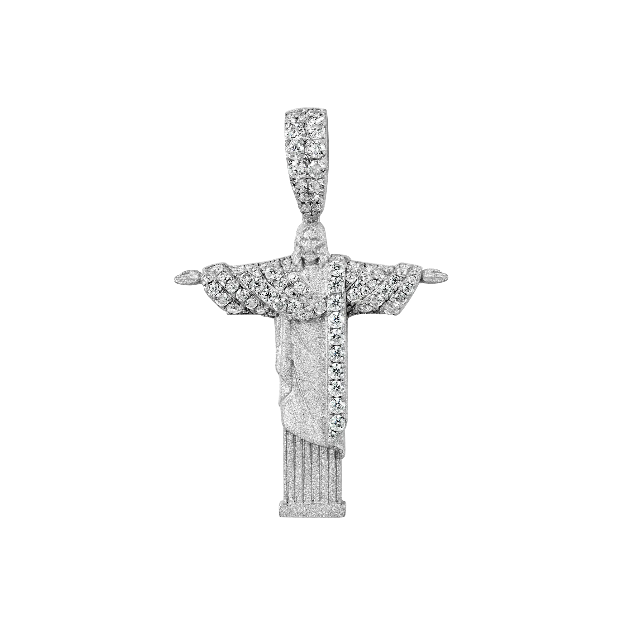 Moissanite Cristo Redentor Pendant - Micro - Image 7