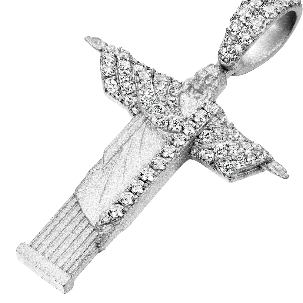 Moissanite Cristo Redentor Pendant - Micro - Image 8
