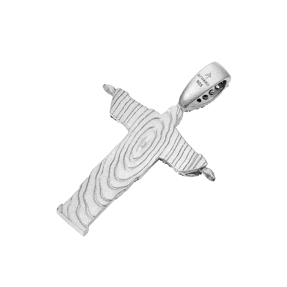 Moissanite Cristo Redentor Pendant - Micro - Image 9