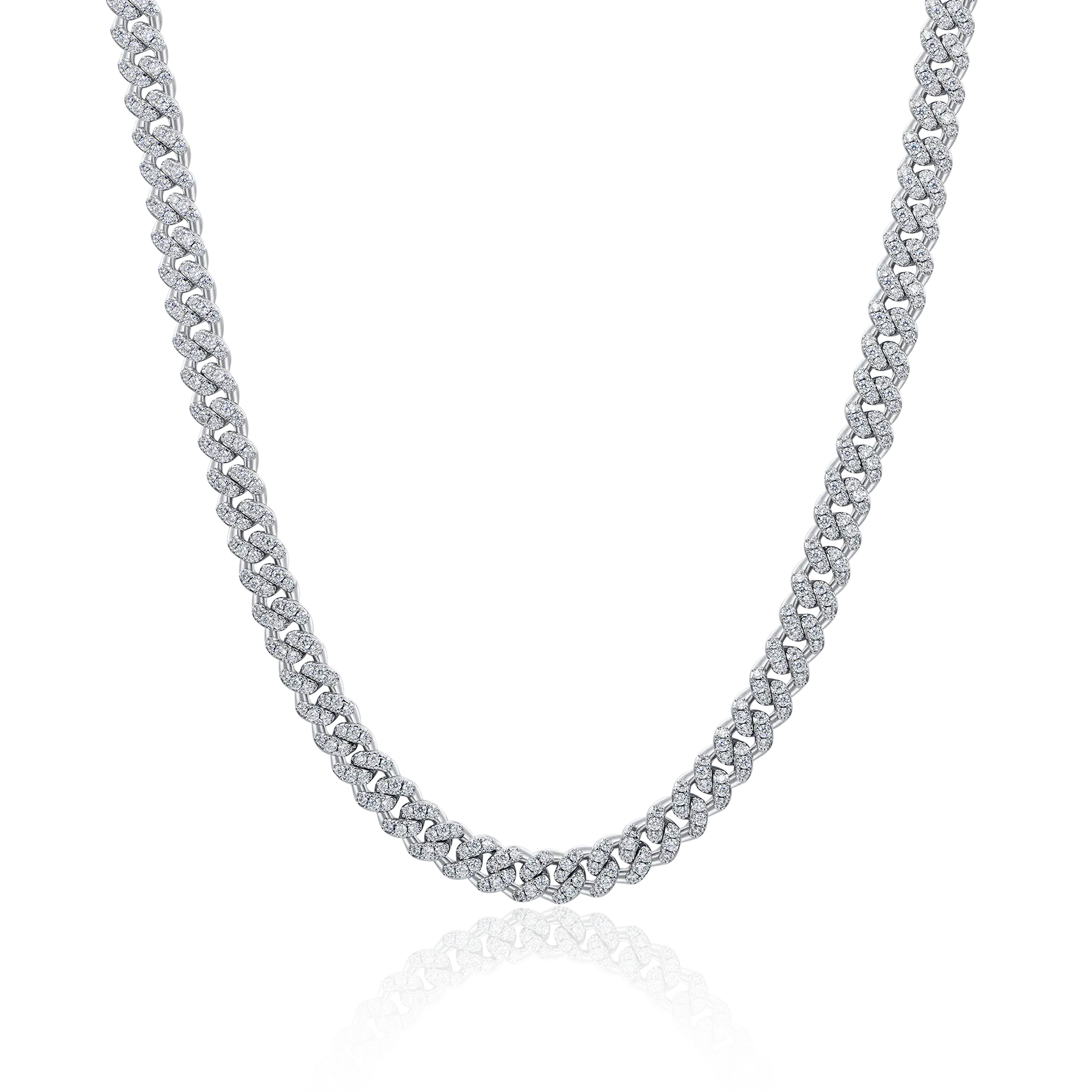 Moissanite Round Cut Cuban Link Chain - 6mm