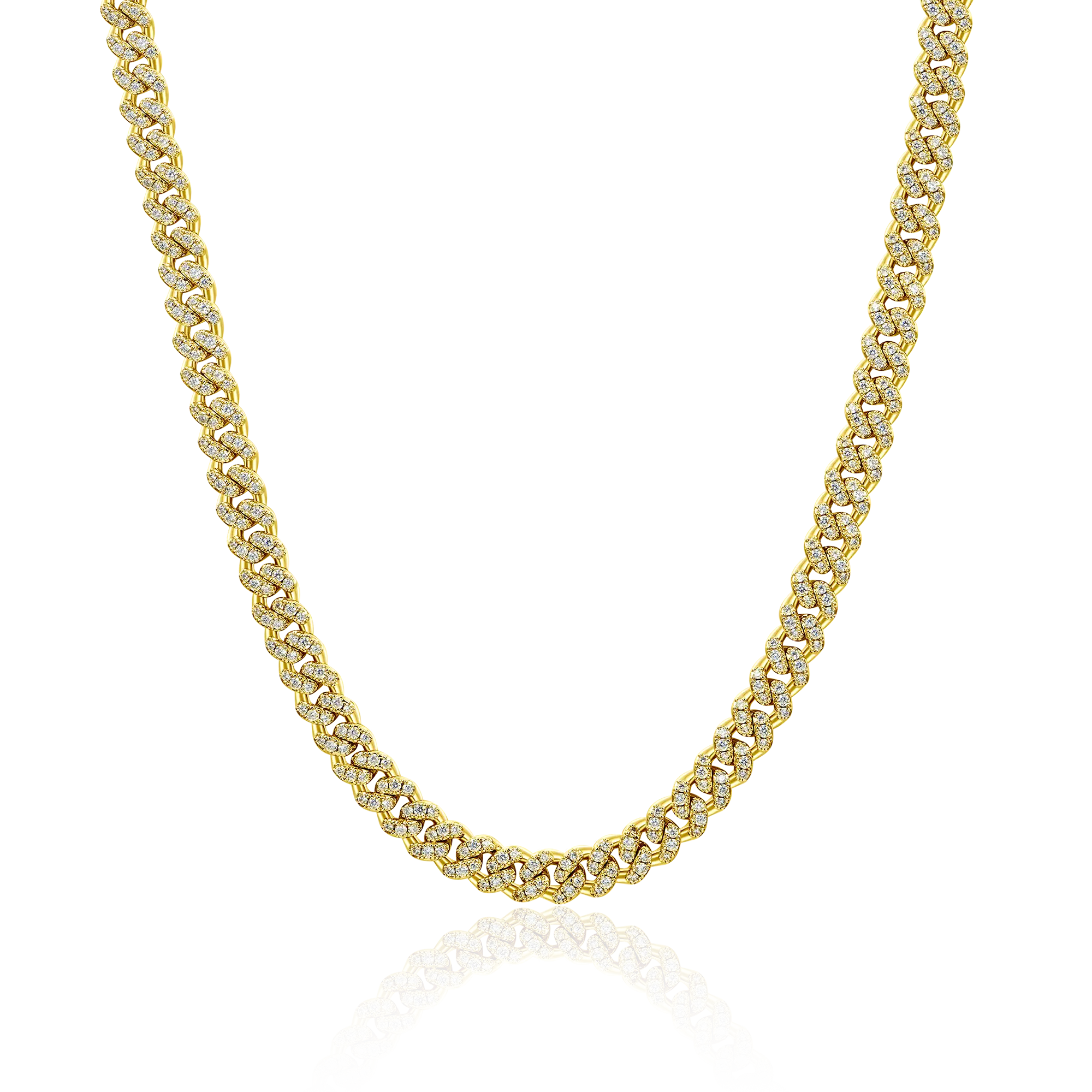Moissanite Round Cut Cuban Link Chain - 6mm - Image 7