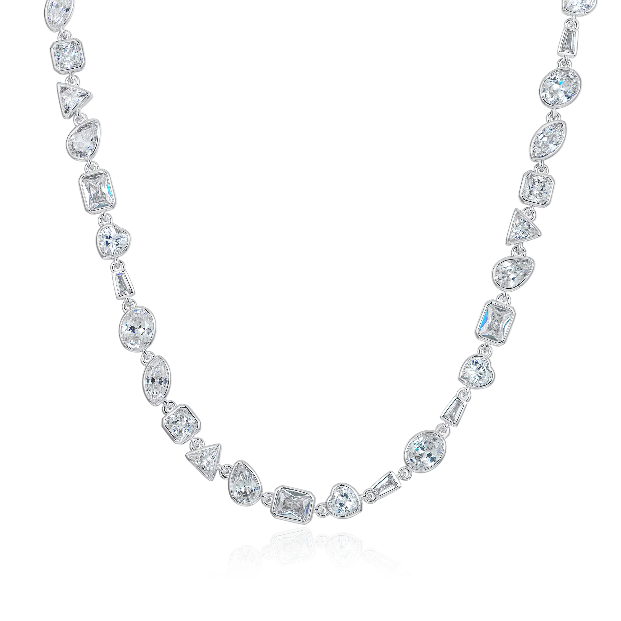 Mixed Shape Gemstone Bezel Chain - 6mm