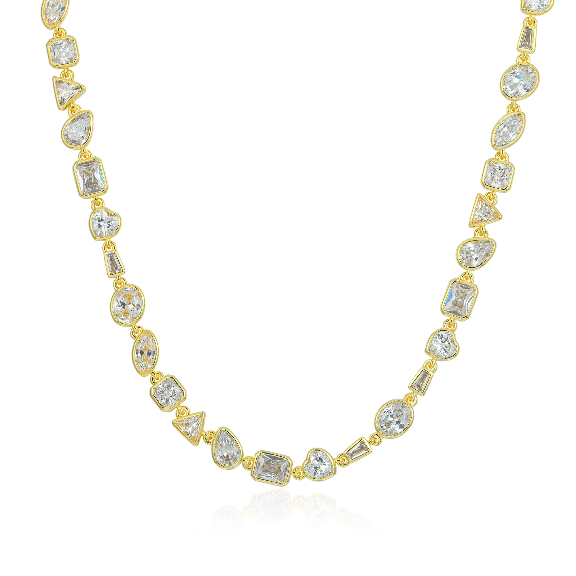 Mixed Shape Gemstone Bezel Chain - 6mm - Image 4