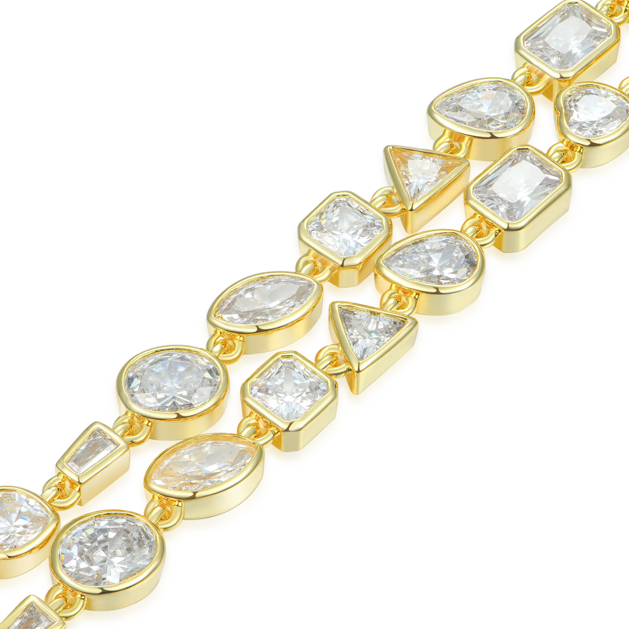 Mixed Shape Gemstone Bezel Chain - 6mm - Image 5