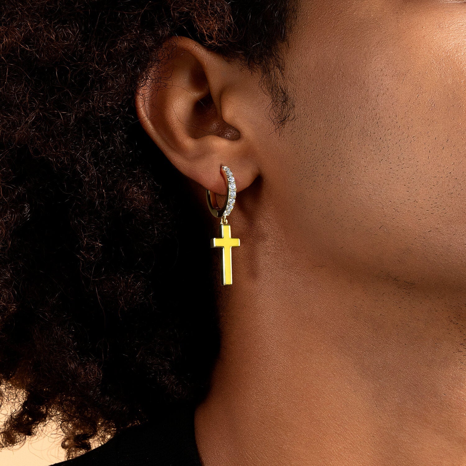 S925 Arcenciel Cross Dangly Earrings - Pair - Image 2