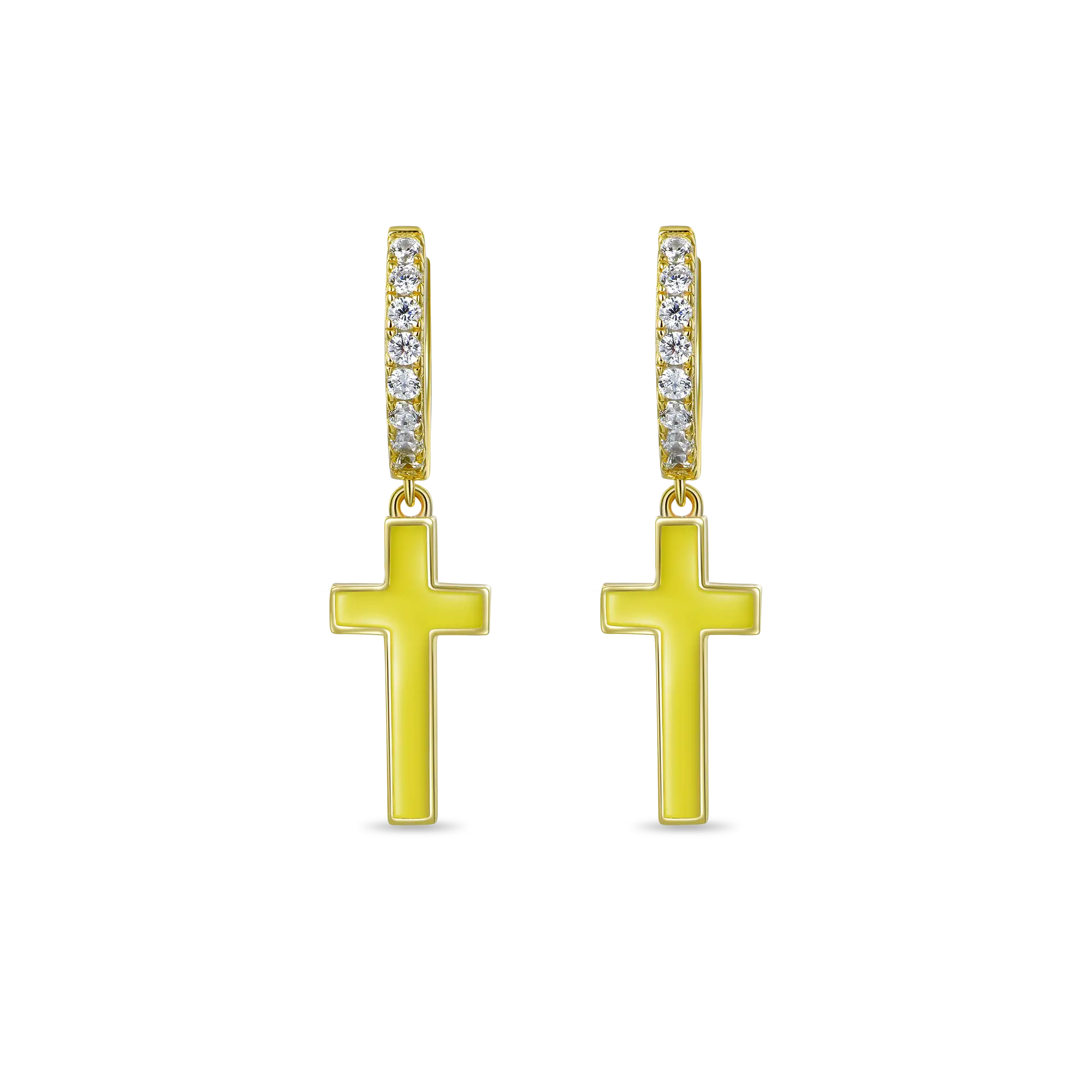 S925 Arcenciel Cross Dangly Earrings - Pair - Image 6