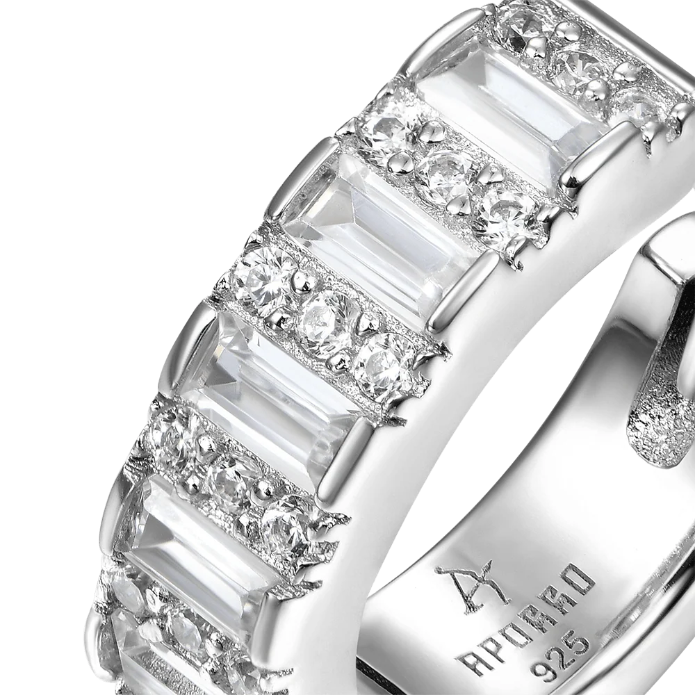 Moissanite S925 Baguettes Hoop Earring - Image 6
