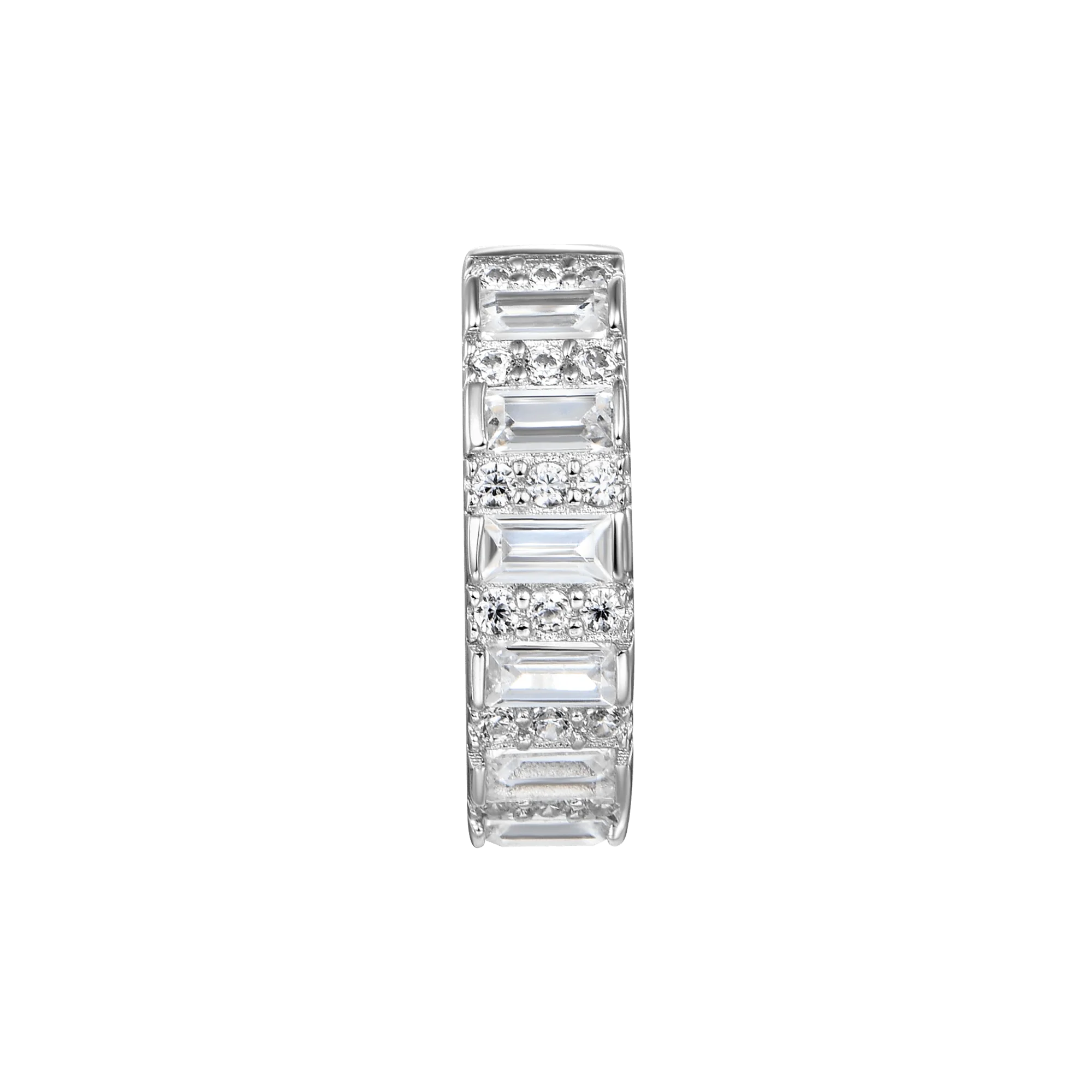 Moissanite S925 Baguettes Hoop Earring - Image 8