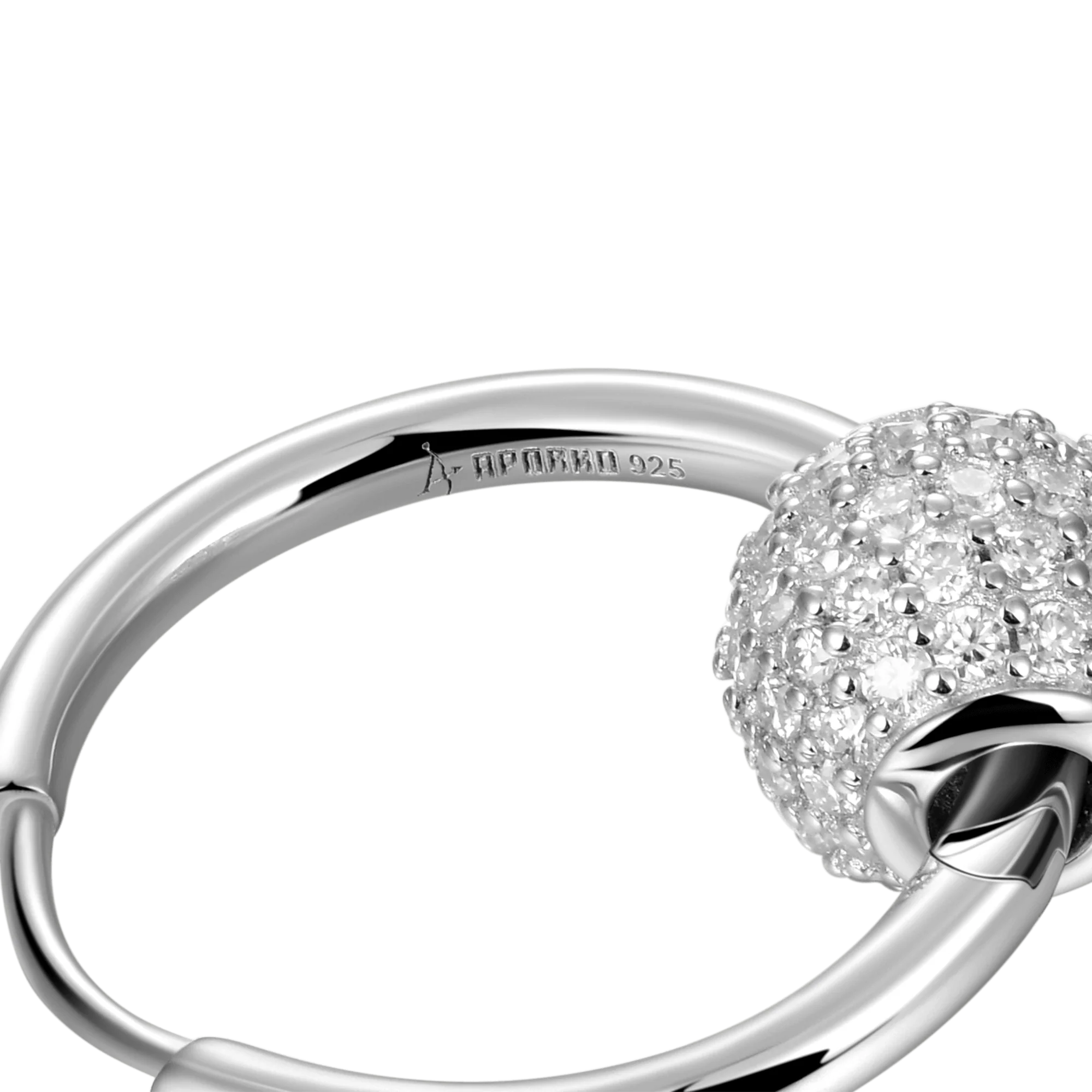Moissanite S925 Ball Hoop Earrings - Pair - Image 11