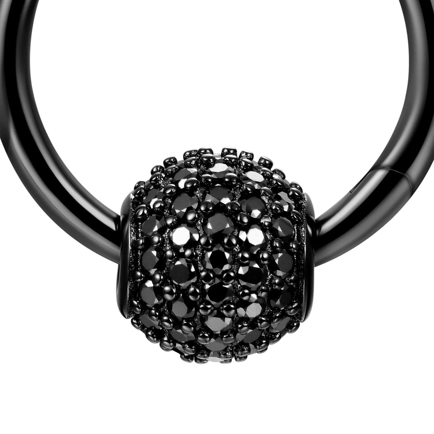 Moissanite S925 Ball Hoop Earrings - Pair - Image 4