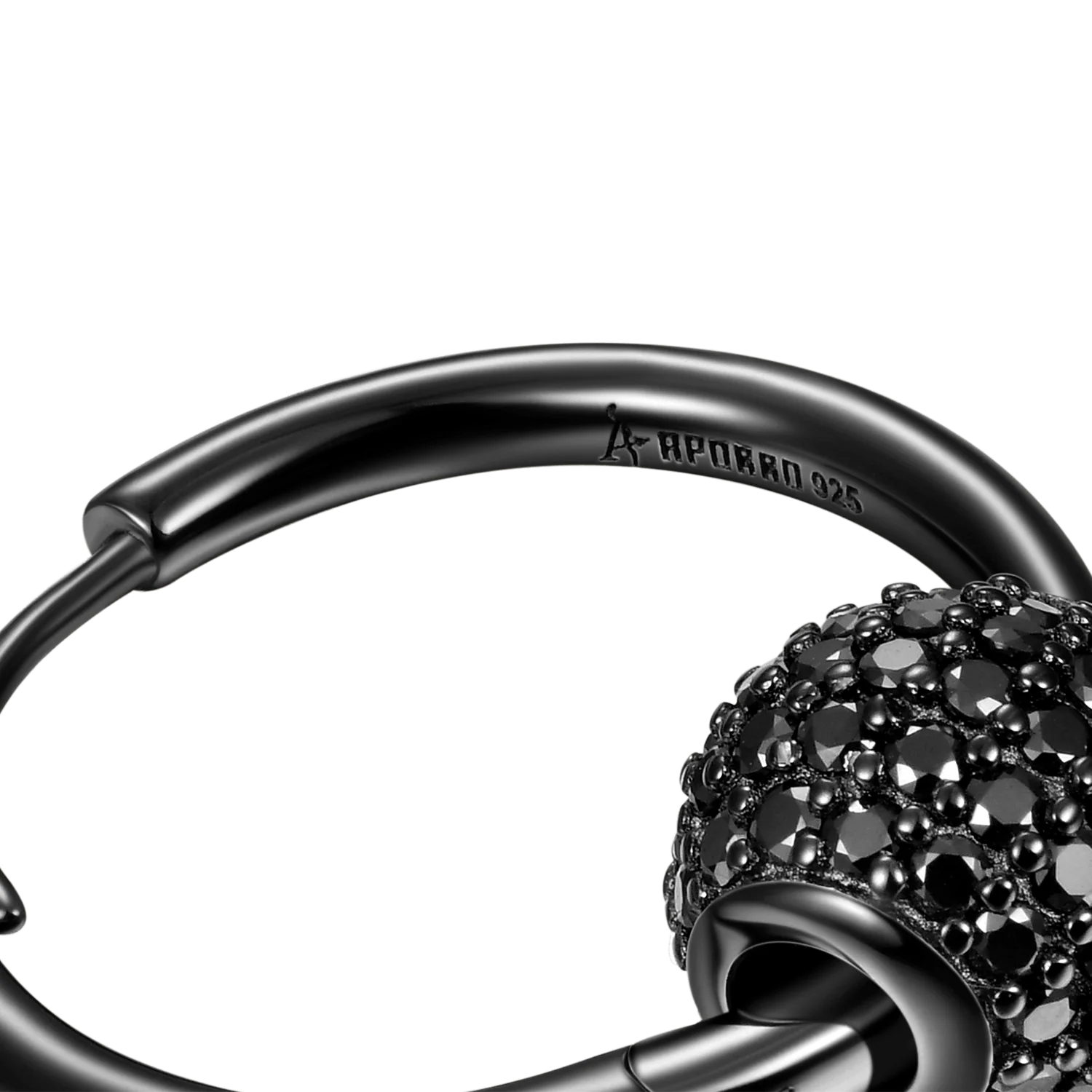 Moissanite S925 Ball Hoop Earrings - Pair - Image 5