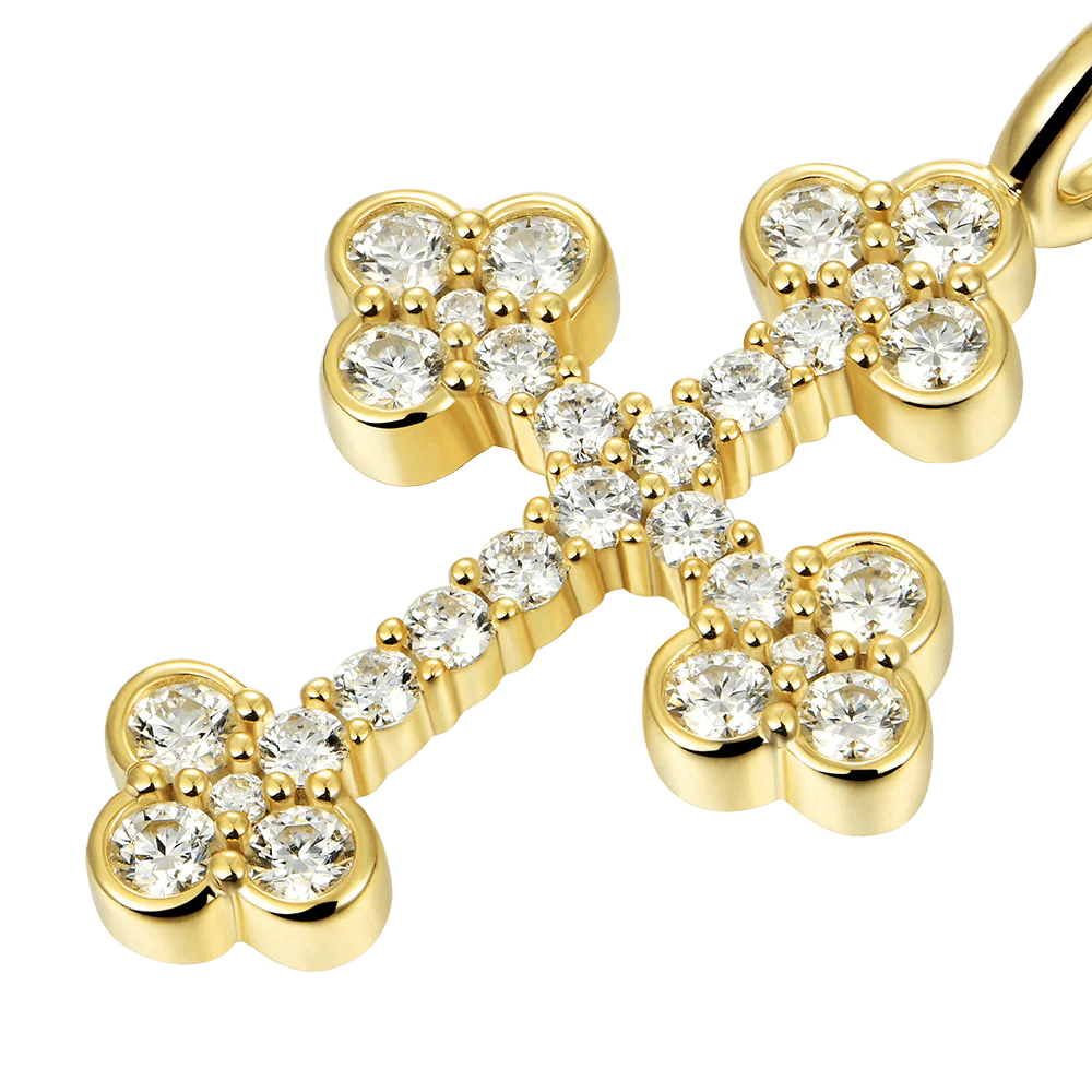 Moissanite Bottoni Cross Pendant - Image 11