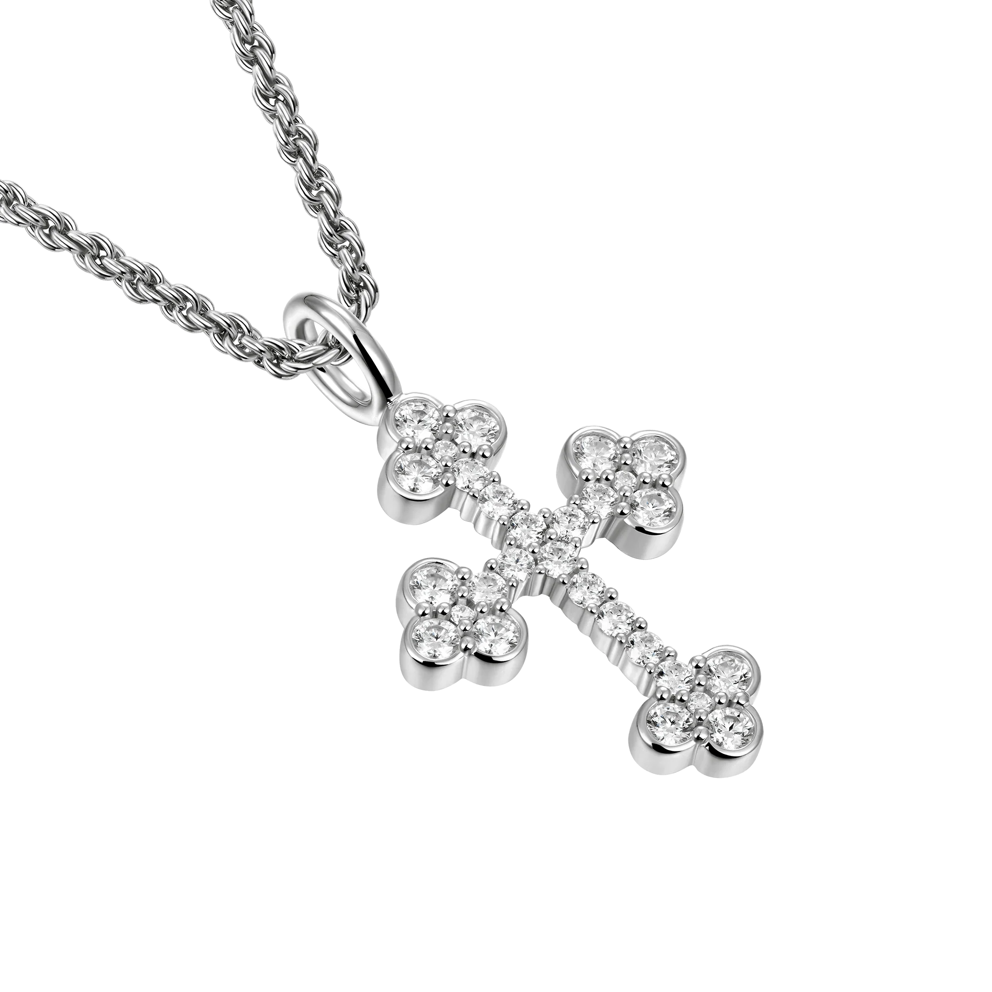 Moissanite Bottoni Cross Pendant - Image 6