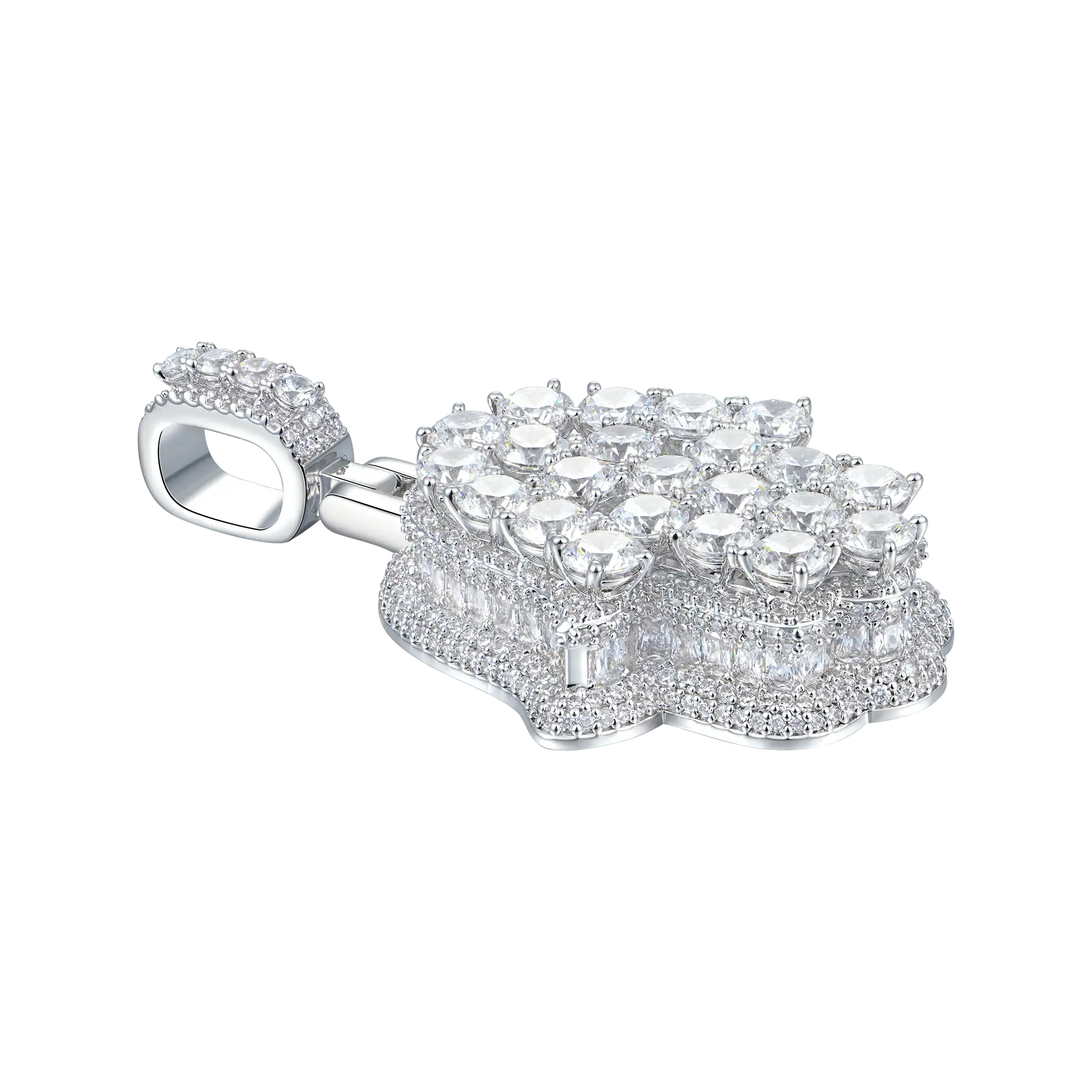Moissanite Brilliance Layered Hamsa Pendant - Image 4