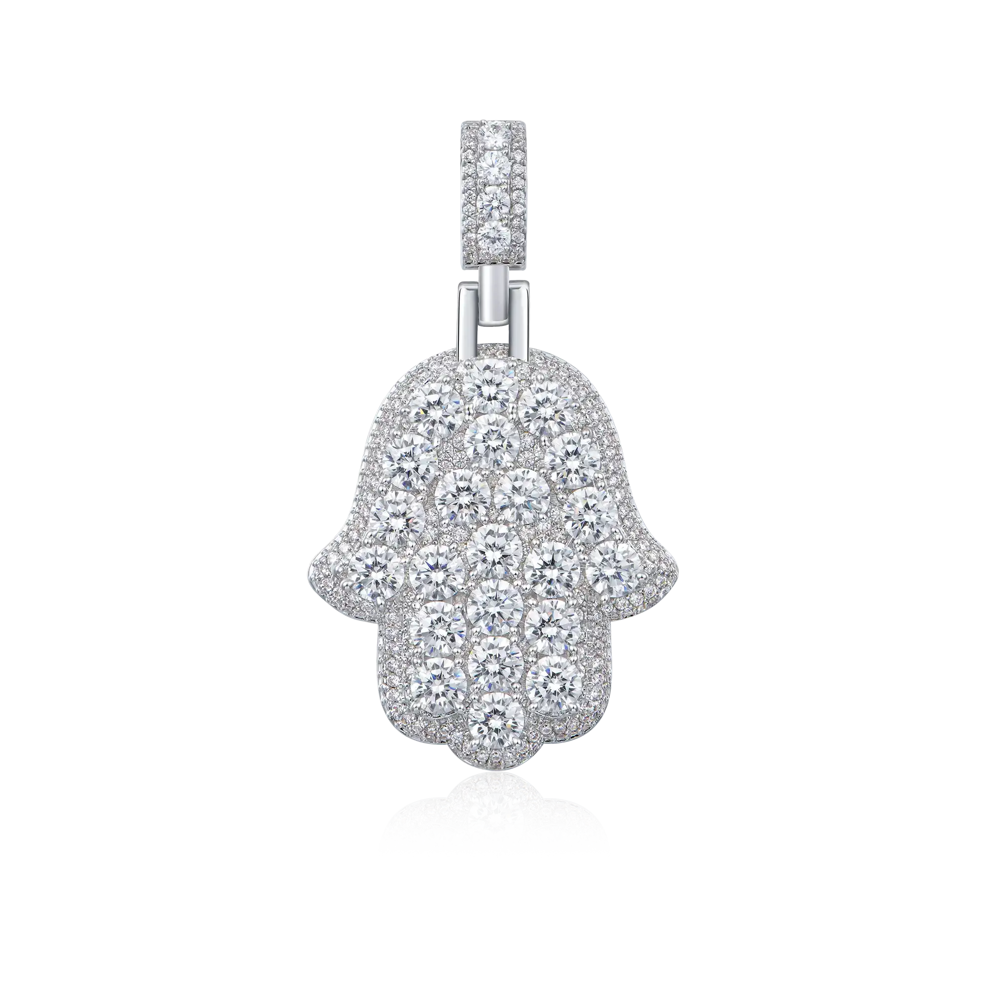 Brilliance Layered Hamsa Pendant - Image 6