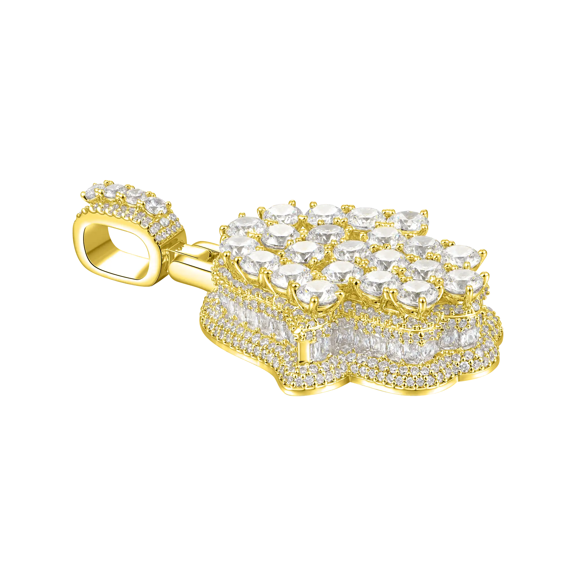 Moissanite Brilliance Layered Hamsa Pendant - Image 8