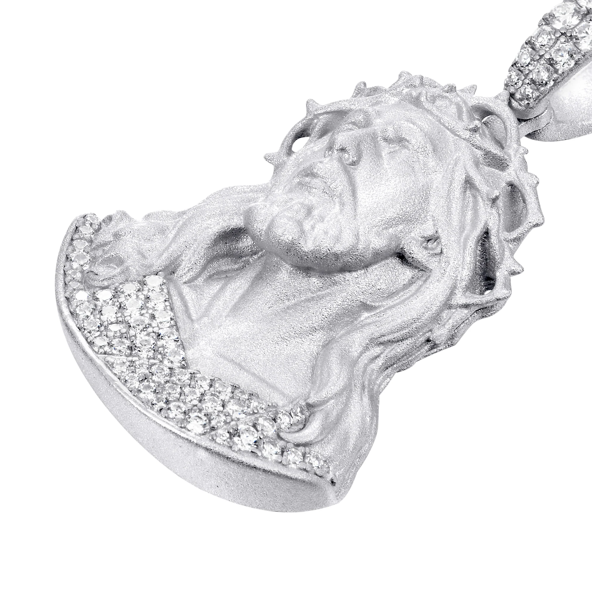 Moissanite Crucifix Pendant-Medium - Image 11
