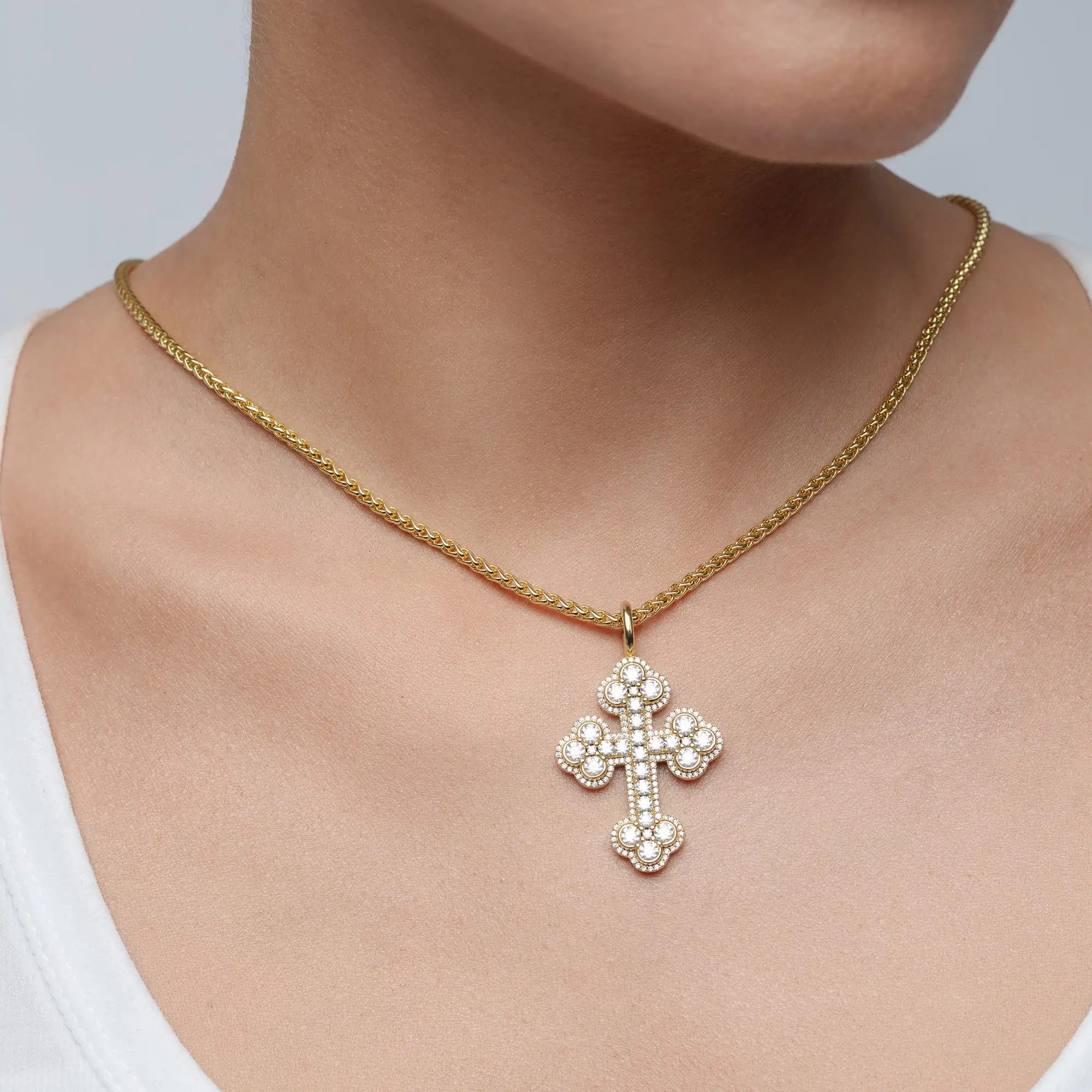Double-Layered Bottoni Cross Pendant - Image 21