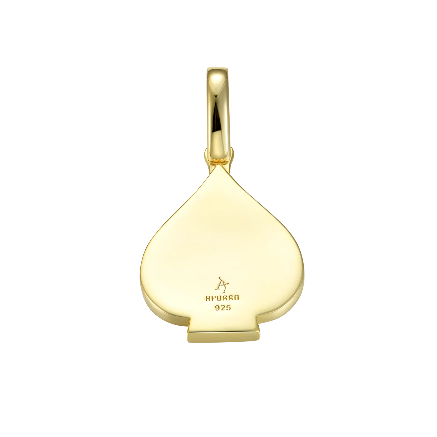 Moissanite Emerald Cut Spade Pendant - Image 10