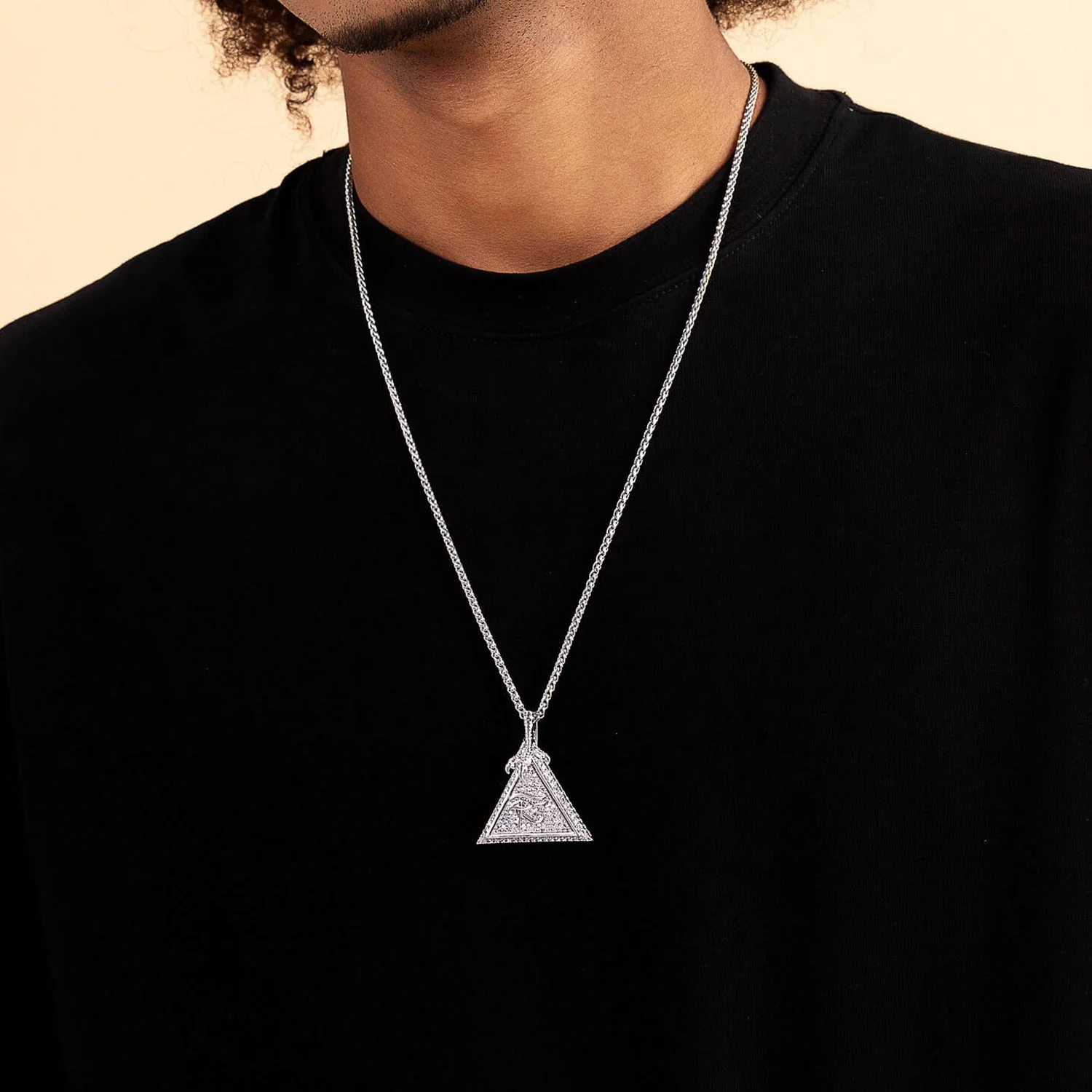 Moissanite Eye of Horus Micro Pendant - Image 2