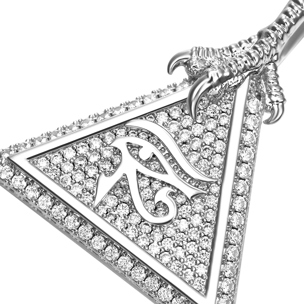 Moissanite Eye of Horus Micro Pendant - Image 3