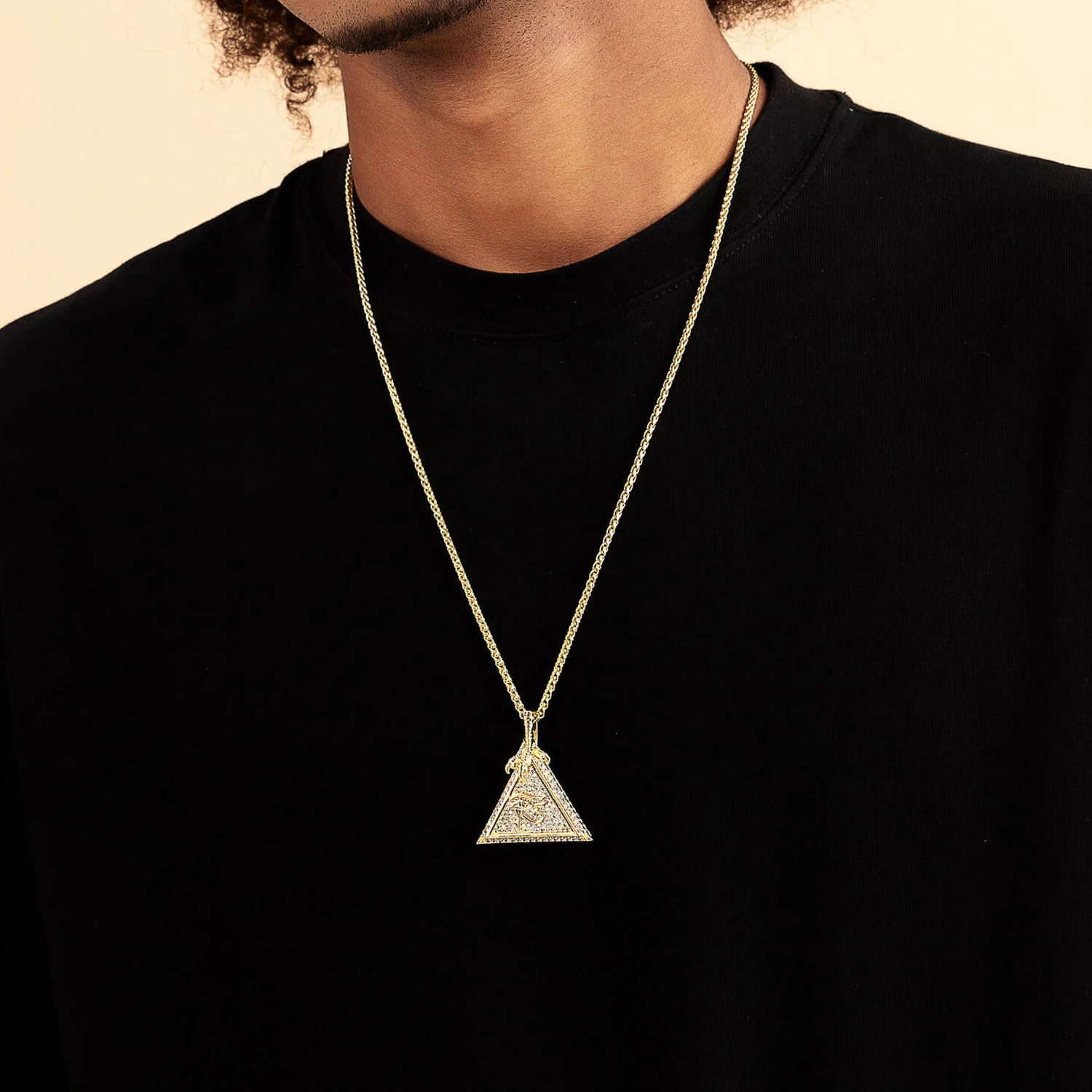 Moissanite Eye of Horus Micro Pendant - Image 9