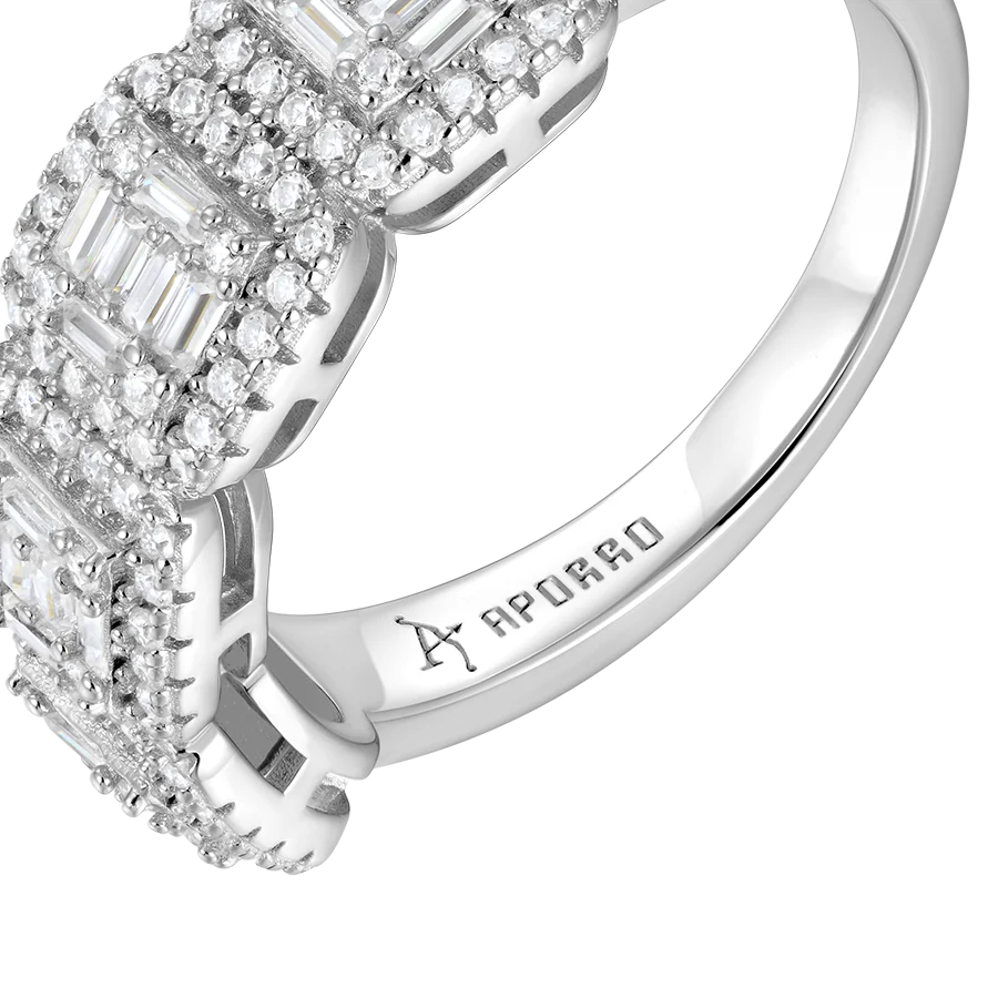 Moissanite Halo Ring - 9.5mm - Image 3
