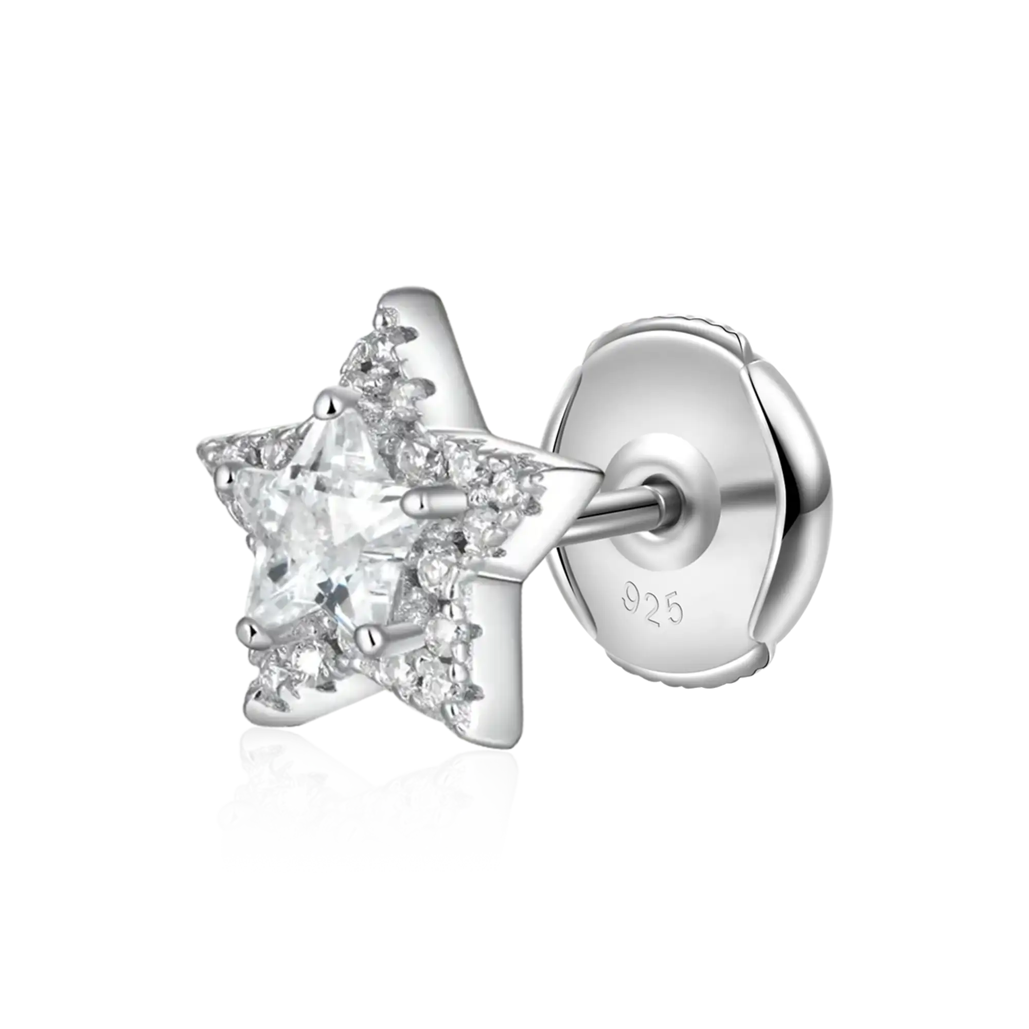 S925 Halo Star Stud Earrings-Pair - Image 7