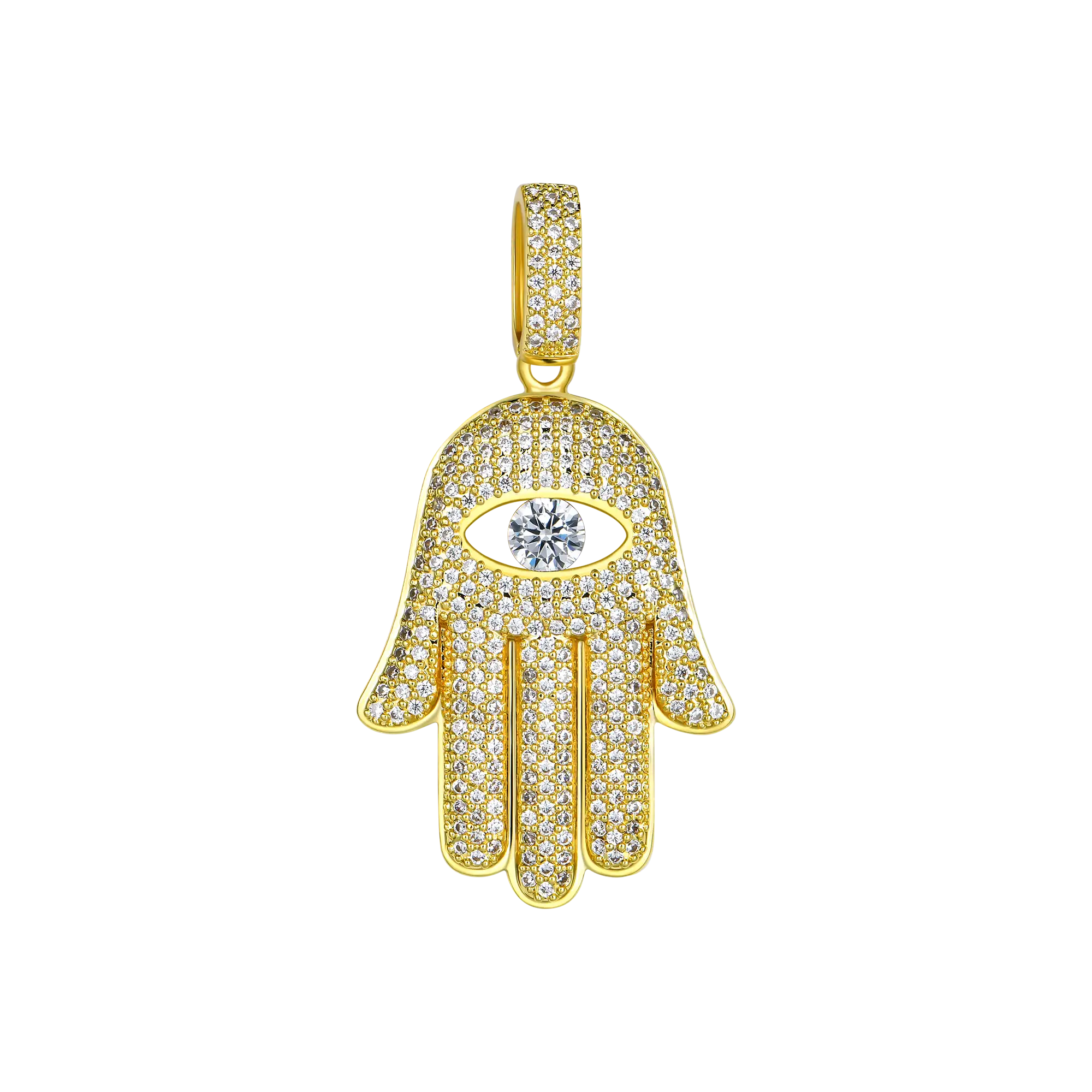 Moissanite Hamsa Pendant - Image 4