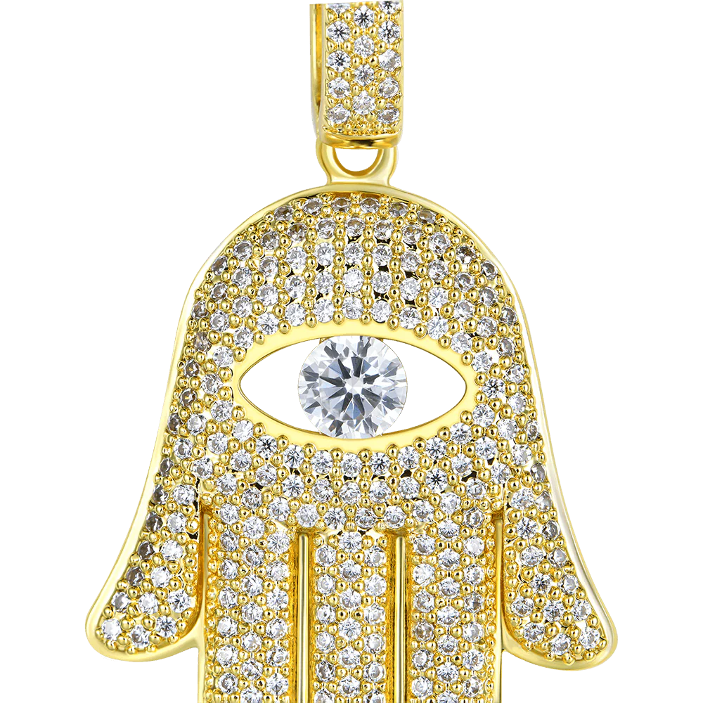 Moissanite Hamsa Pendant - Image 5