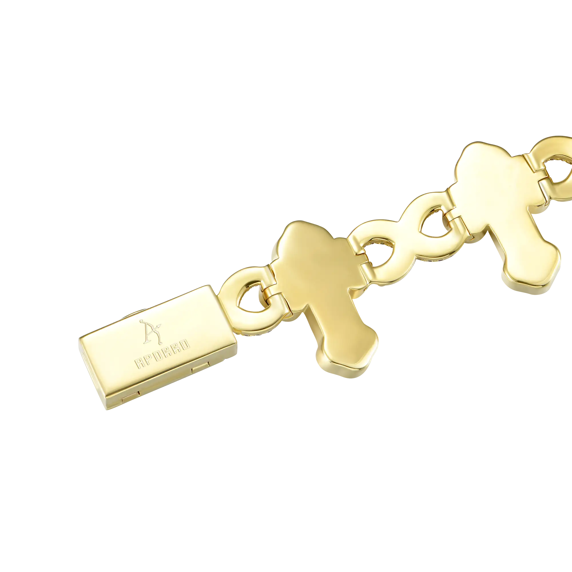 Moissanite Infinity Link Emerald Cut Cross Bracelet - 8mm - Image 5