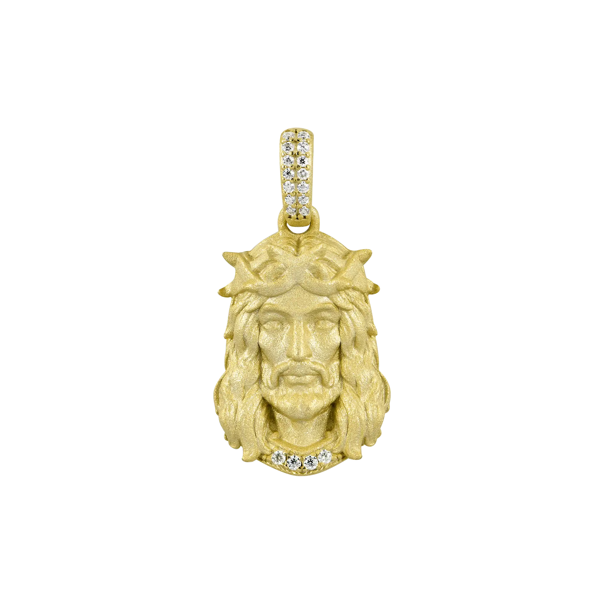 Moissanite Jesus Pendant - Micro - Image 4