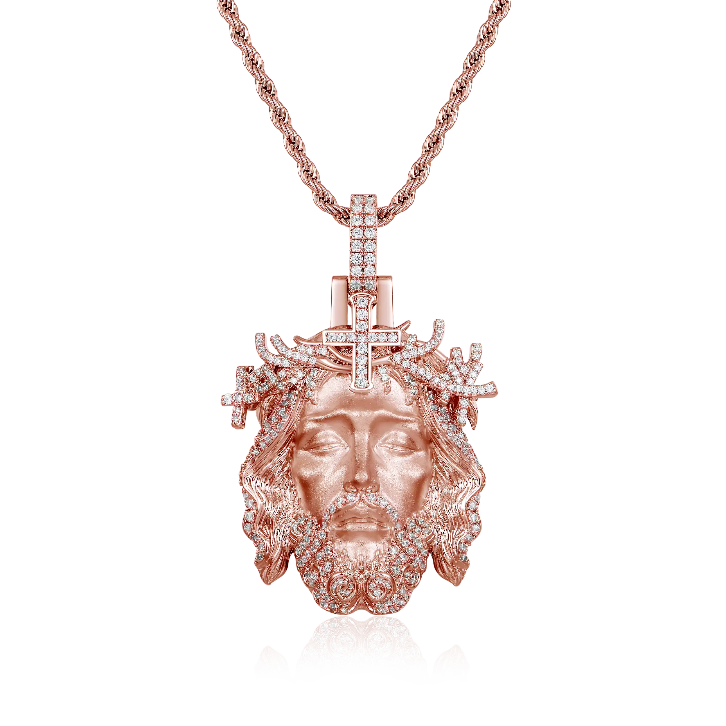 Moissanite Jesus Piece Iced Pendant - Image 10