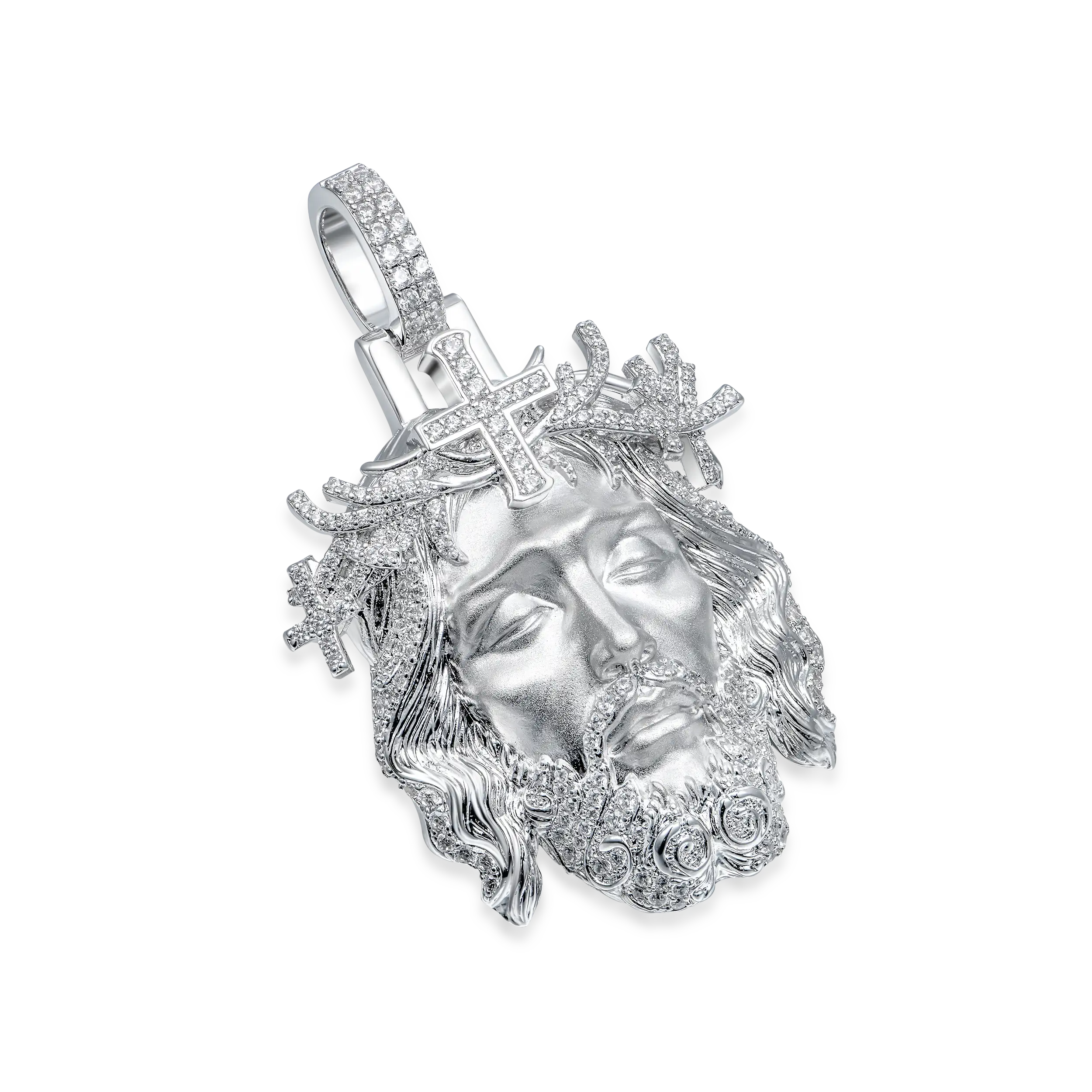 Moissanite Jesus Piece Iced Pendant - Image 4
