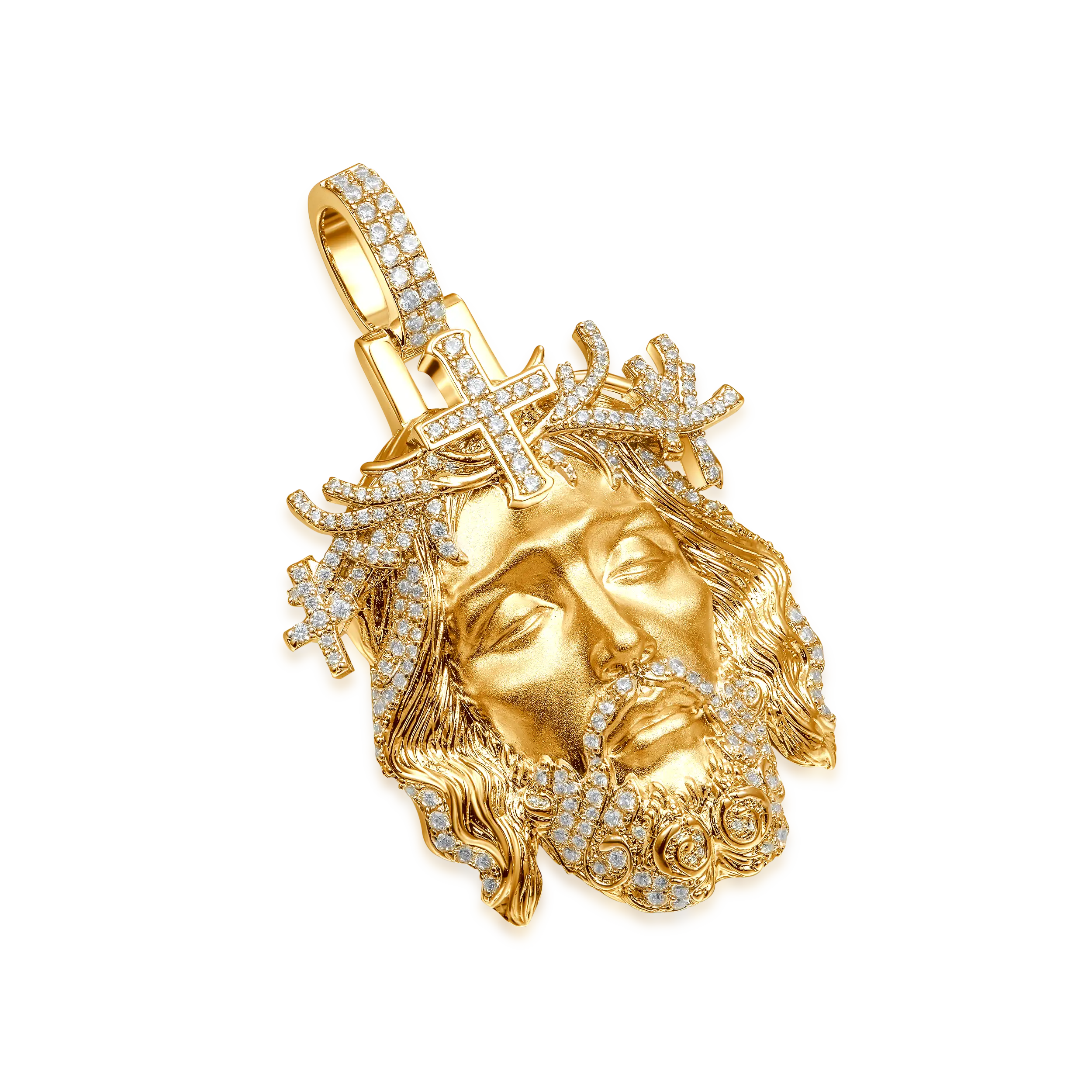 Moissanite Jesus Piece Iced Pendant - Image 7