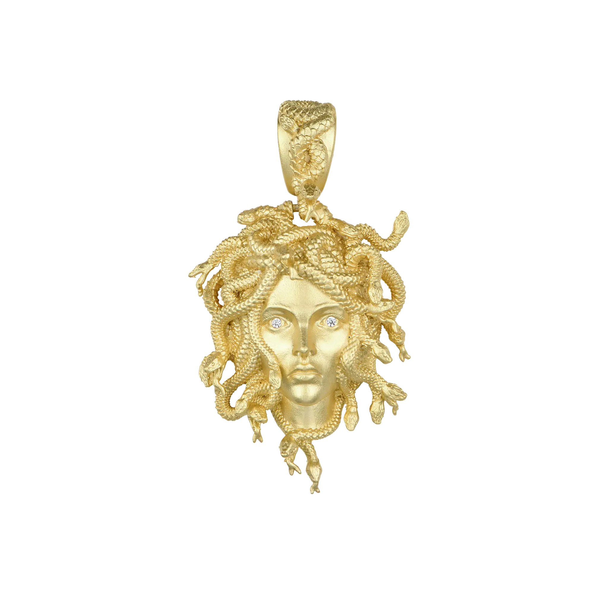 Moissanite Medusa Statue Pendant - Image 5