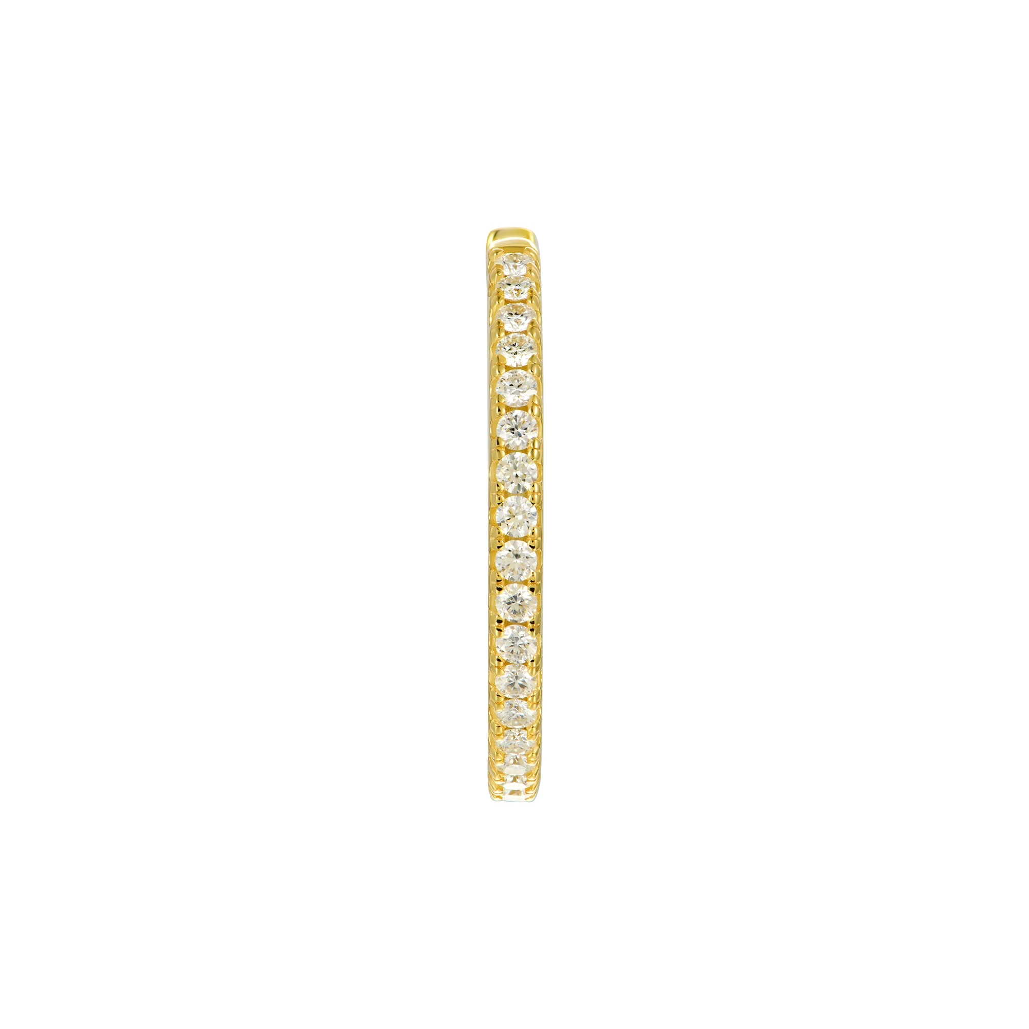 Moissanite S925 One Row Large Hoop Earrings - Image 12