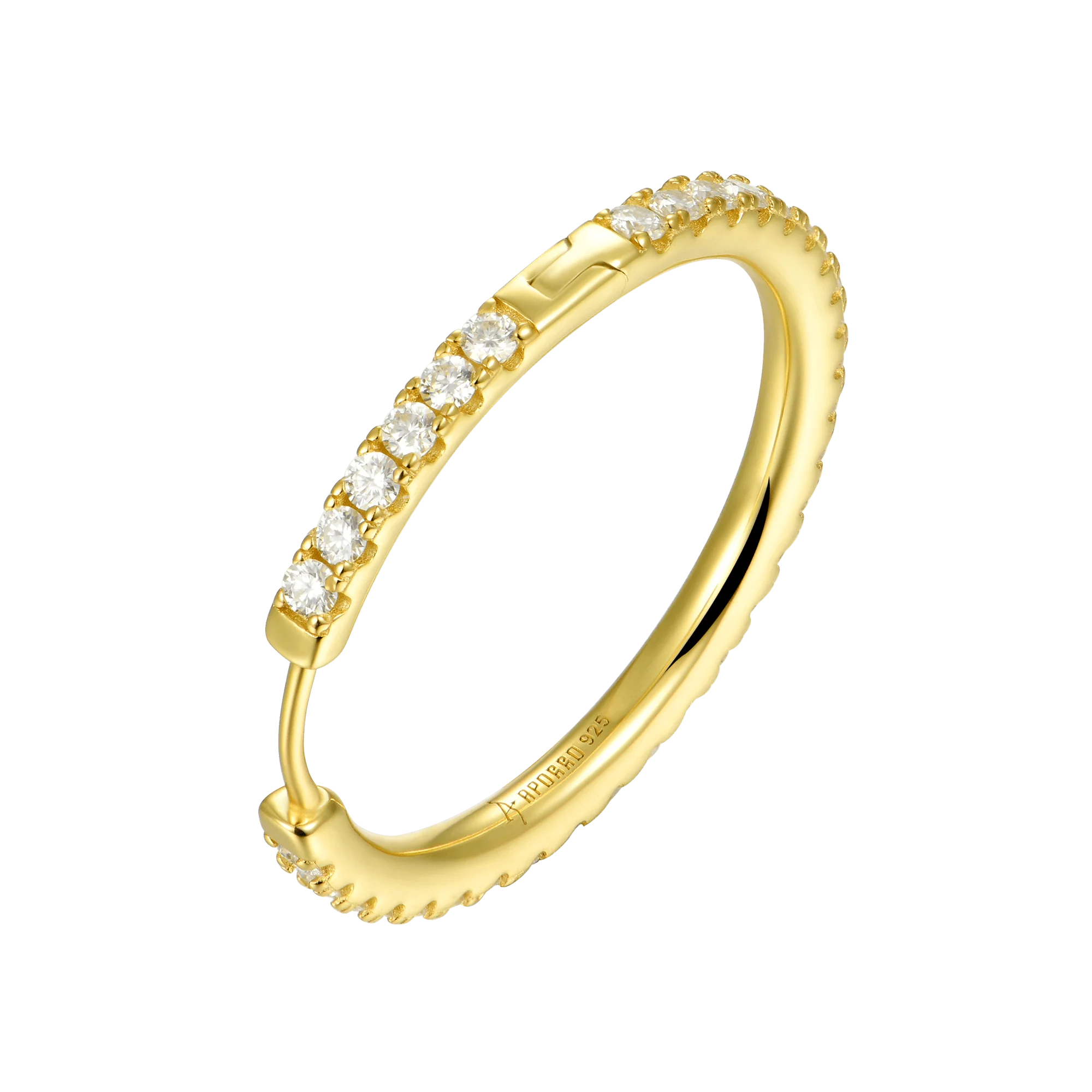 Moissanite S925 One Row Large Hoop Earrings - Image 13