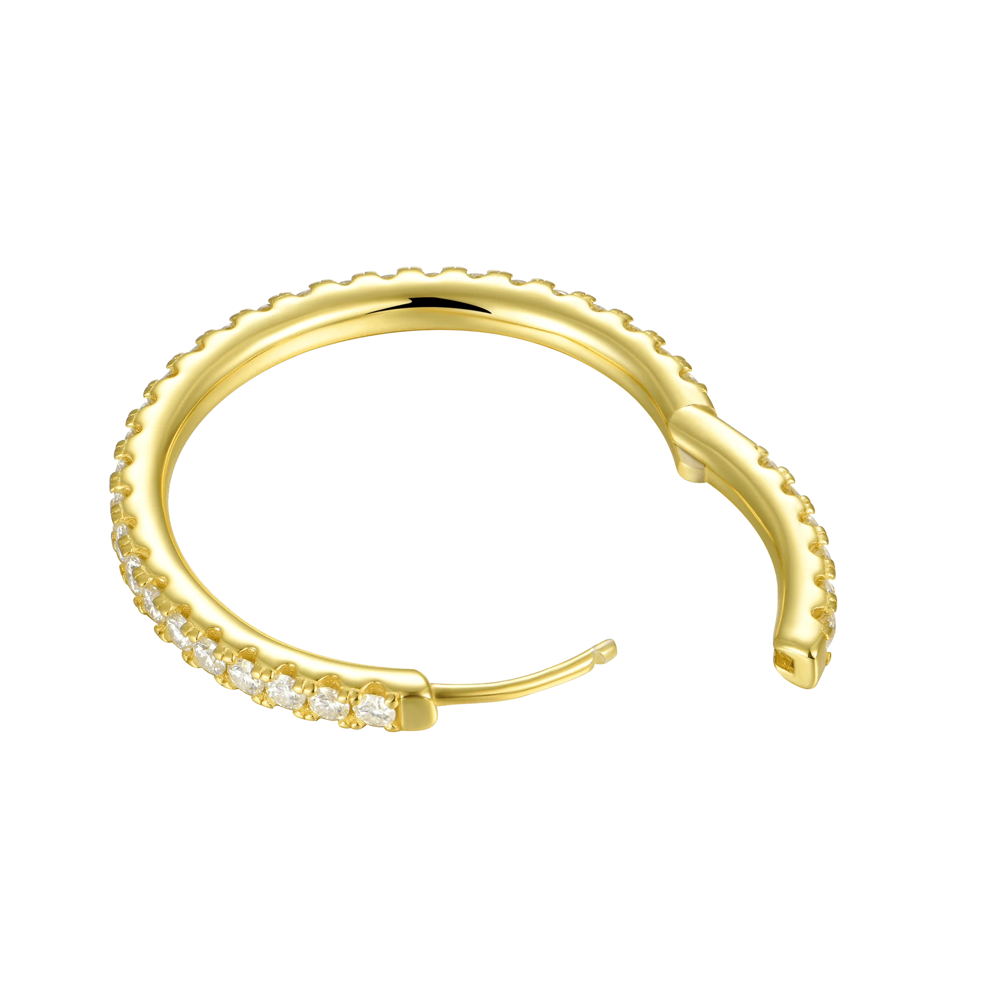 Moissanite S925 One Row Large Hoop Earrings - Image 14